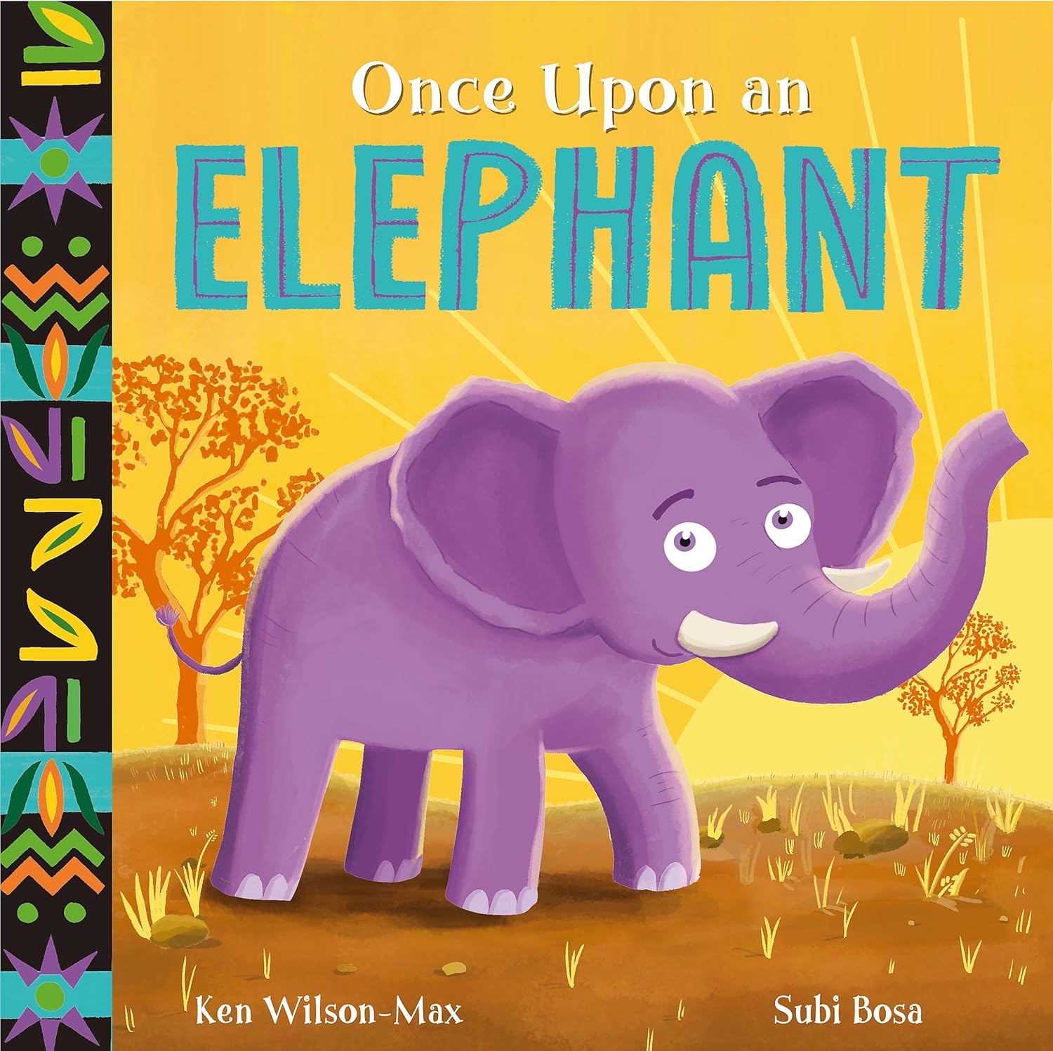 Inside page spread from an African Stories picture book by Ken Wilson-Max showing colorful illustrations