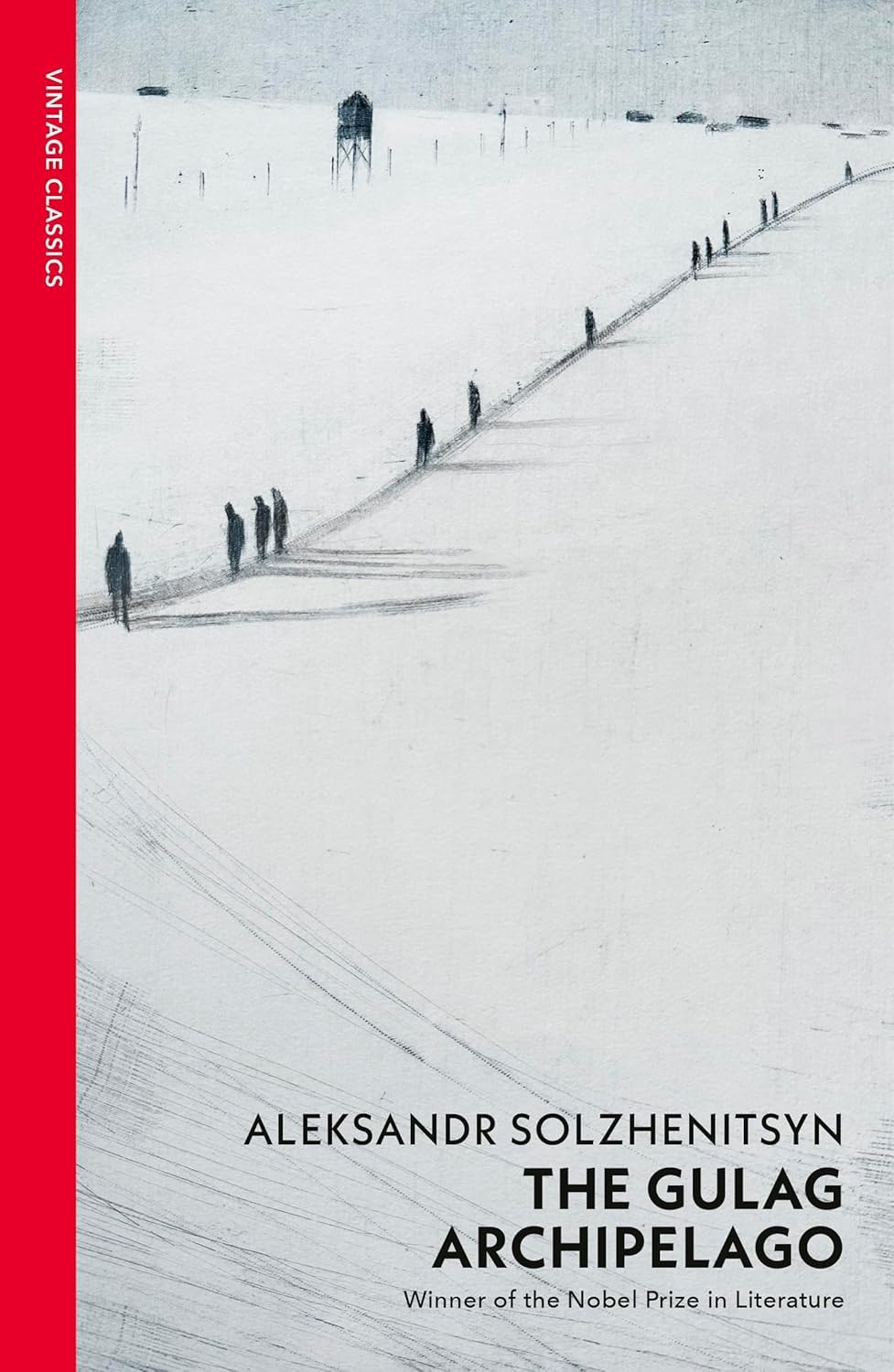 All three paperback books from the Aleksandr Solzhenitsyn collection fanned out, showing Cancer Ward, The Gulag Archipelago, and One Day in the Life of Ivan Denisovich spines and covers.