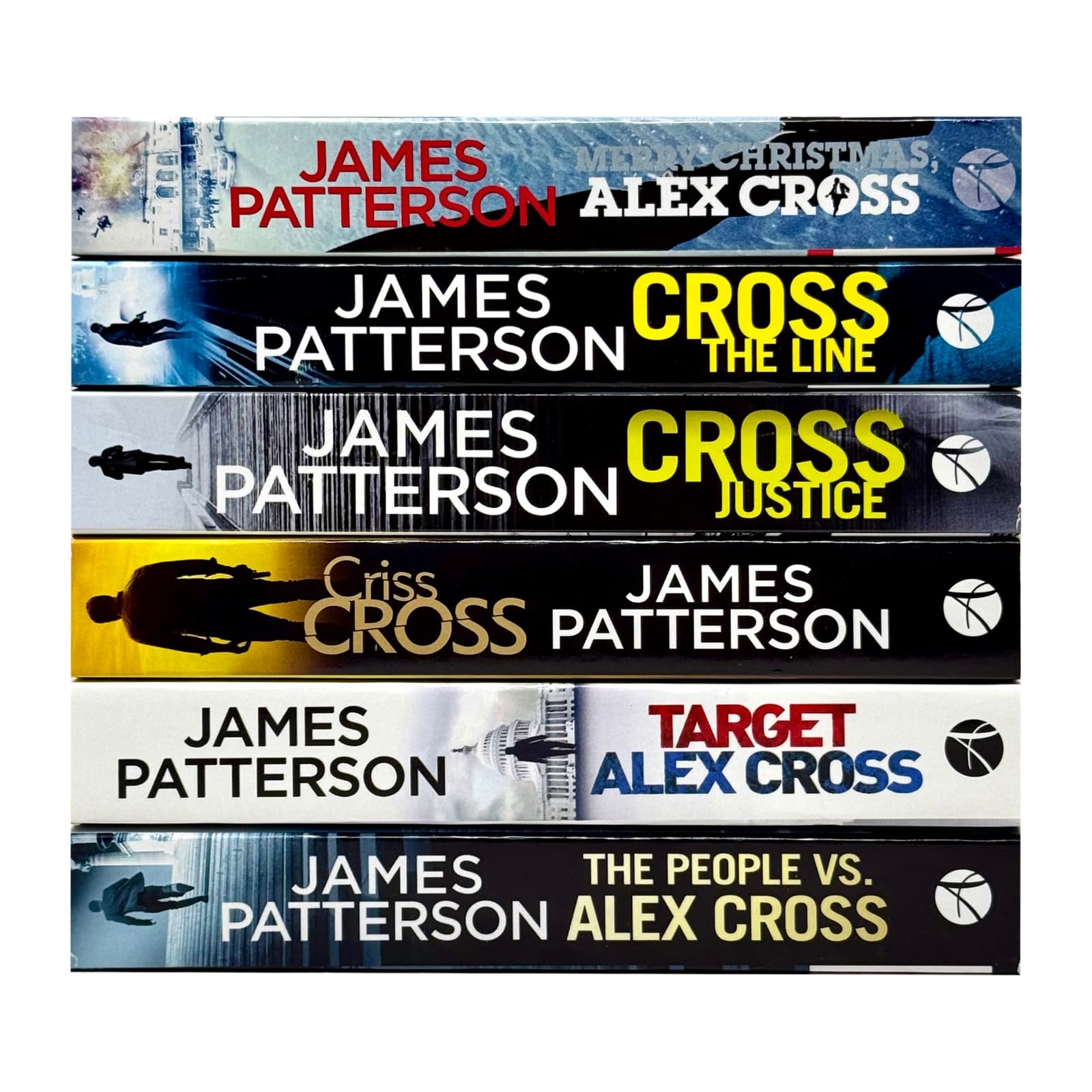 Alex Cross 6 book paperback collection by James Patterson - full set of books fanned out showing all titles