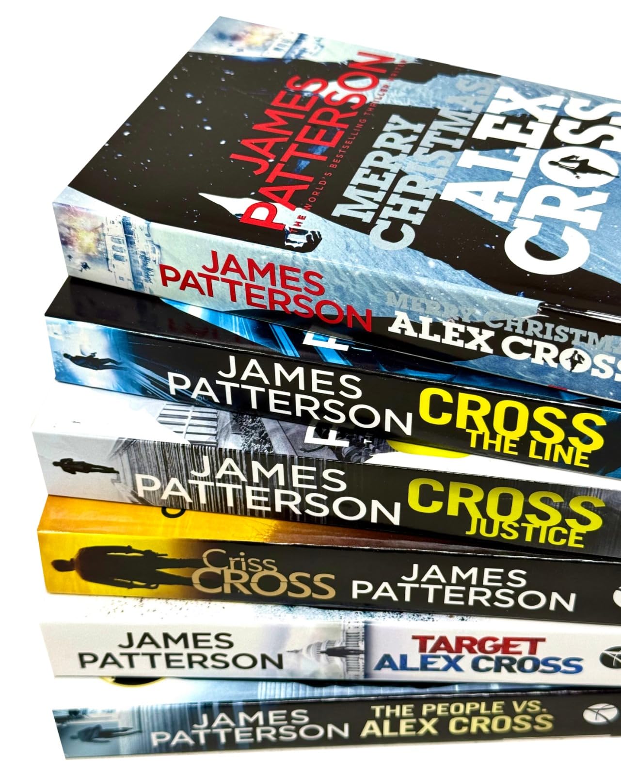 Alex Cross Series 6 Books Collection Set - back cover and spines showing Cross Justice, Target, Criss Cross and other titles