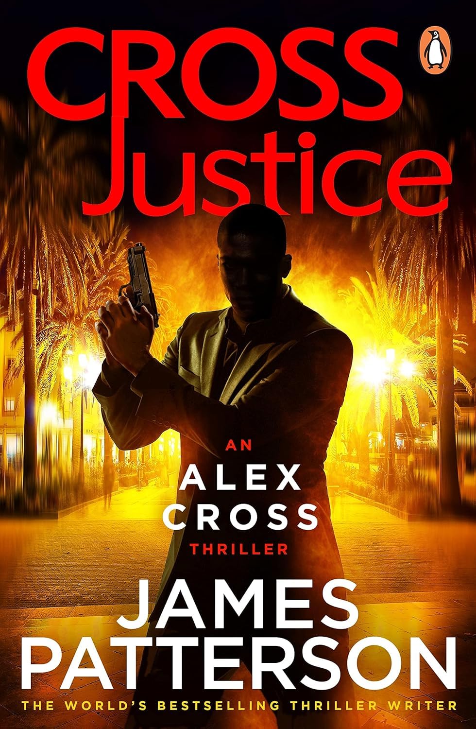 Angled stack view of the Alex Cross Series by James Patterson paperback collection, showing the thickness of all 10 books.