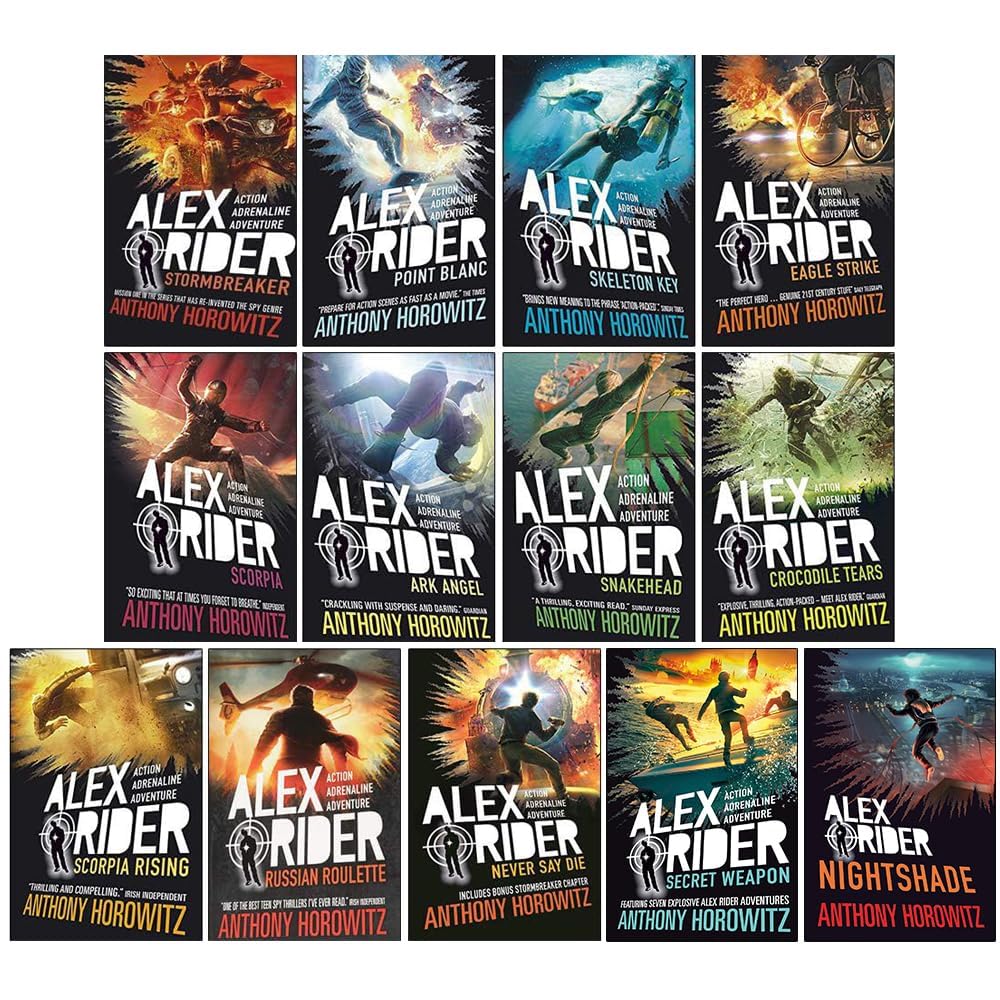 Close-up of front covers including Snakehead, Crocodile Tears, and Scorpia Rising