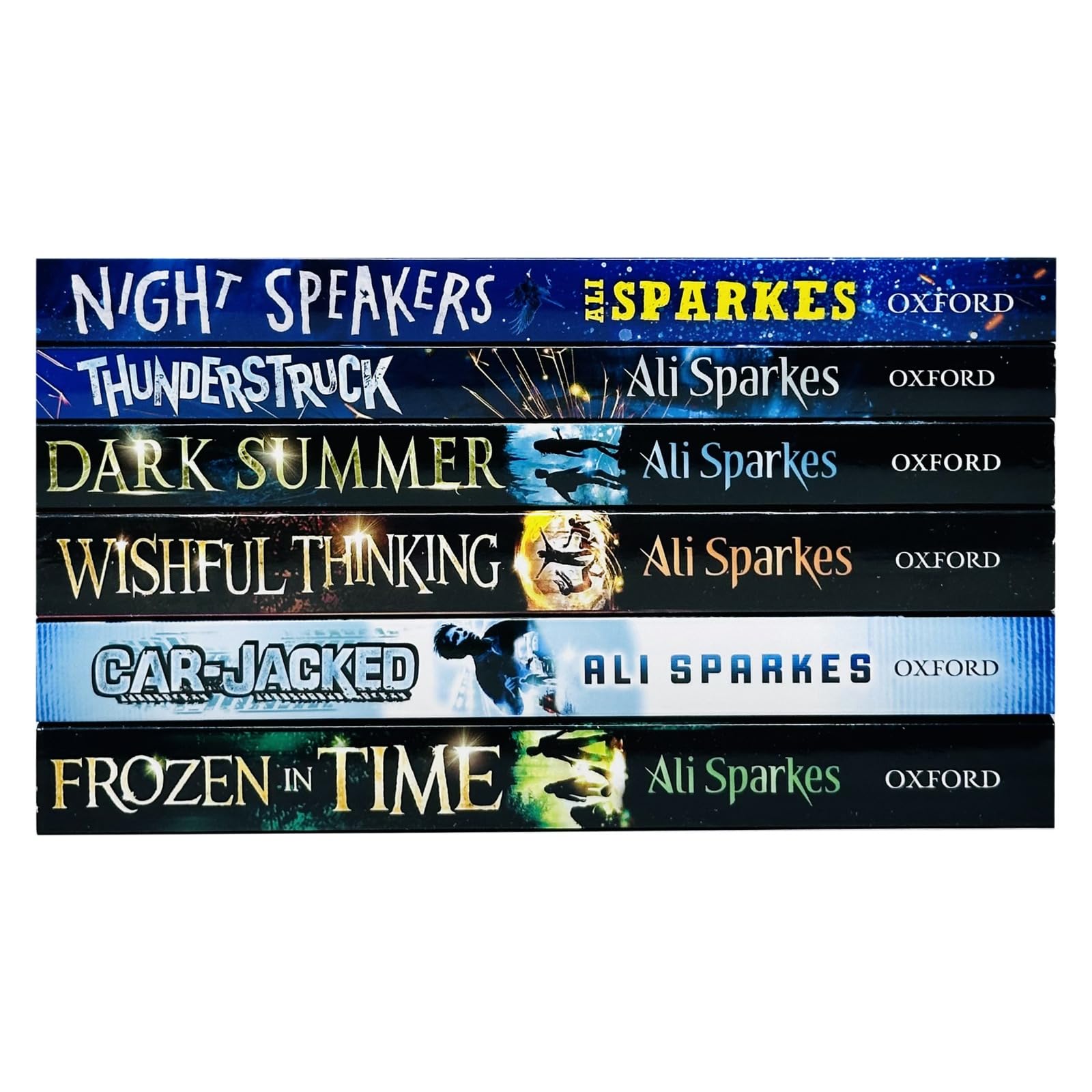 Close-up of the Car-Jacked paperback cover from the Ali Sparkes 6 book collection