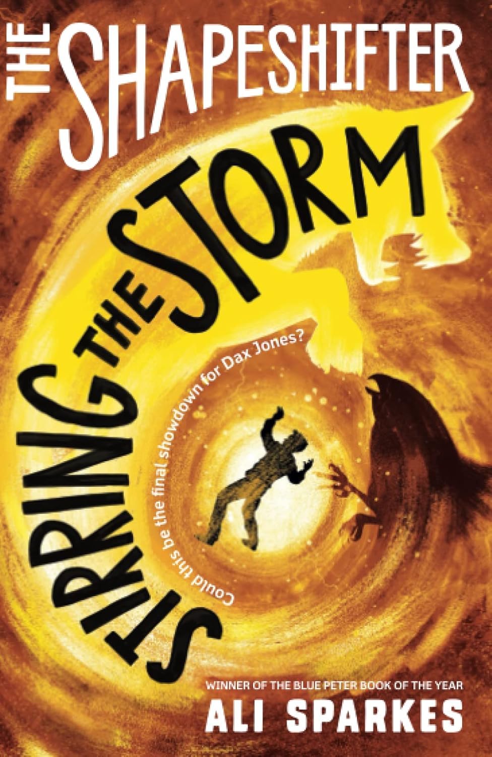 Shapeshifter series Stirring the Storm and Feather And Fang paperback covers by Ali Sparkes