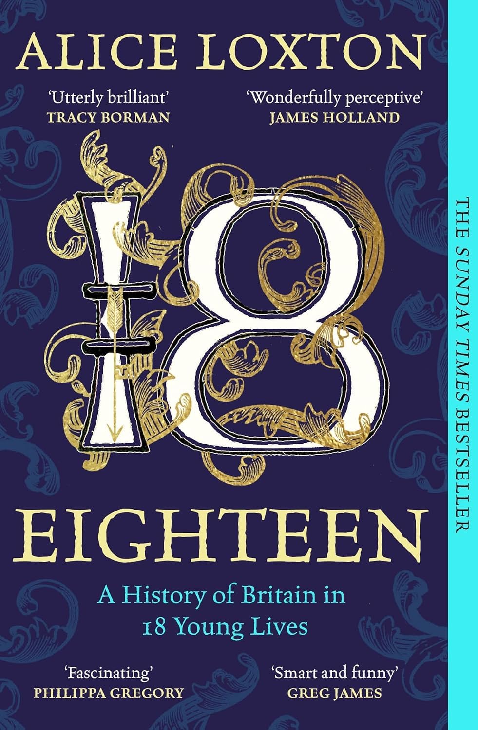 Close-up of Eighteen and UPROAR! paperback covers by Alice Loxton in the 3-book history set