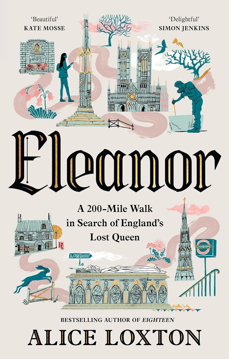 Full spread of all three Alice Loxton books fanned out showing spines and cover art