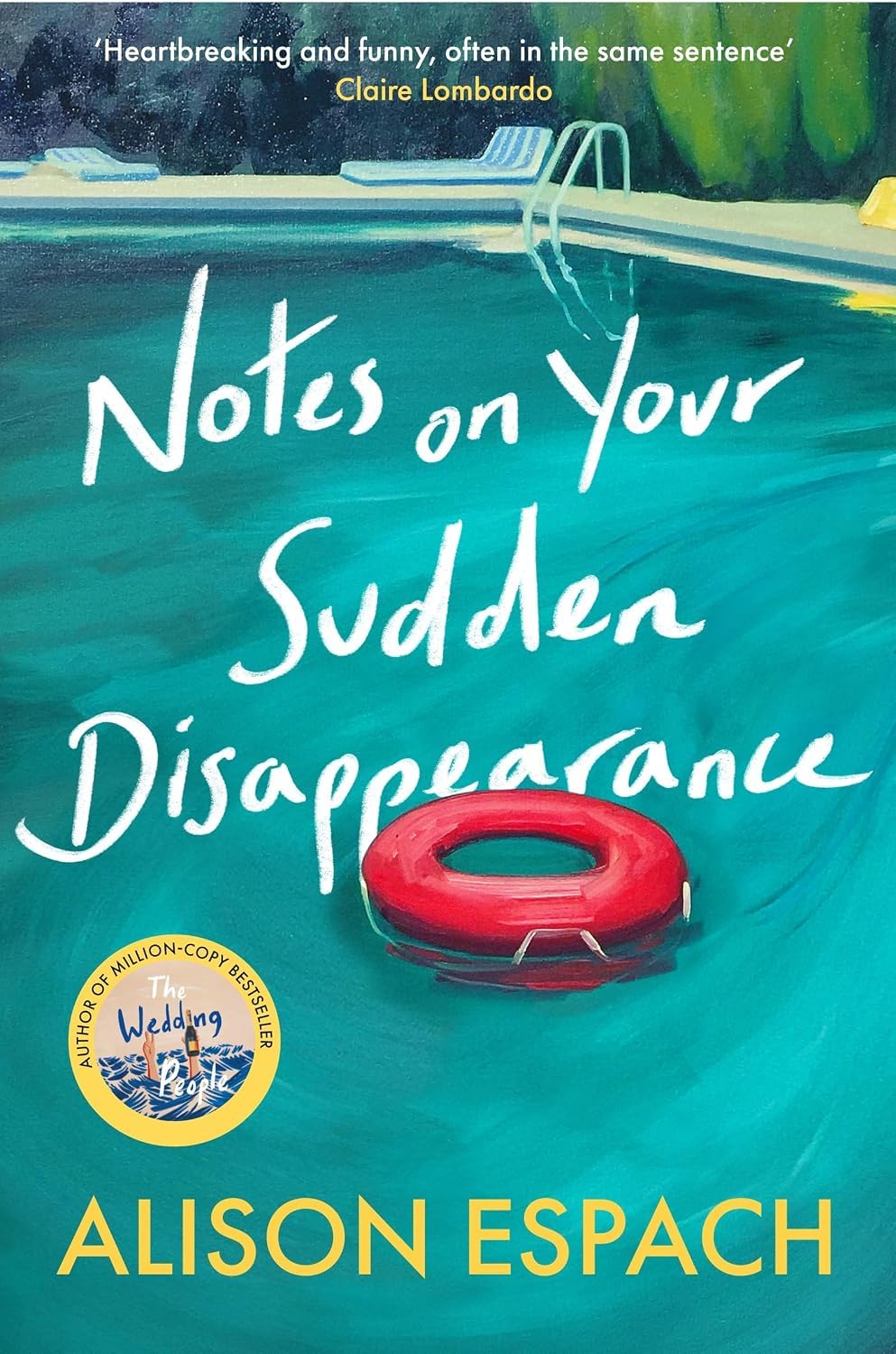 Notes on Your Sudden Disappearance by Alison Espach paperback front cover close-up