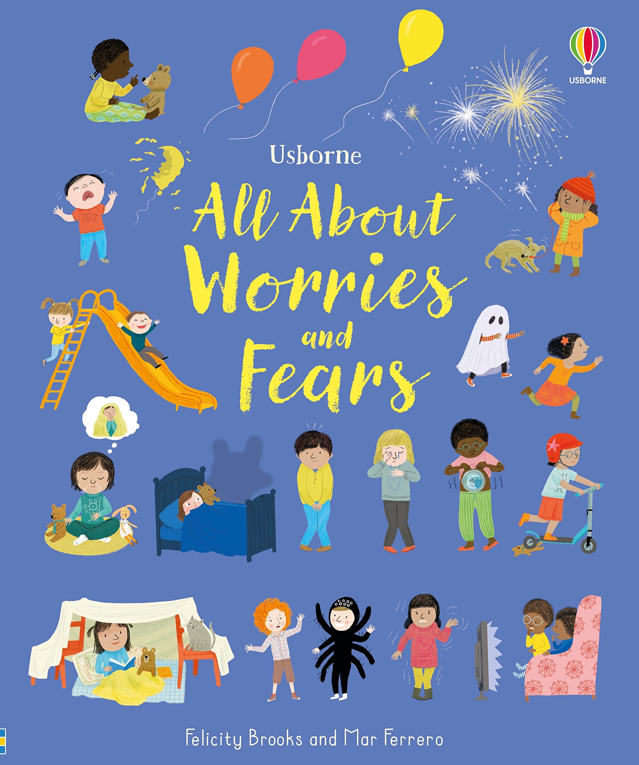 All About Worries and Fears hardback book cover from the Felicity Brooks Usborne collection