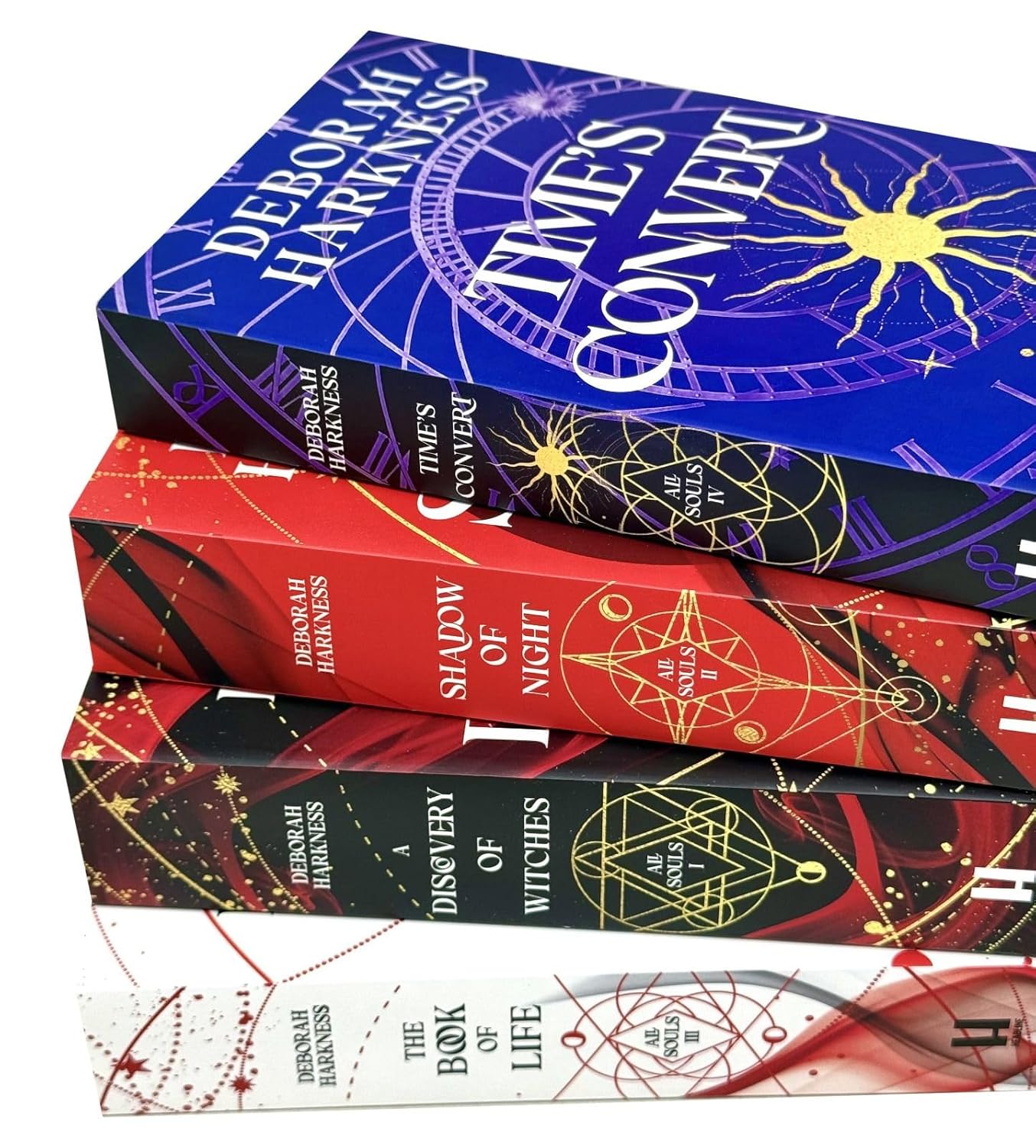 All Souls Series paperback set showing A Discovery of Witches, Shadow of Night, The Book of Life, and Time's Convert covers.
