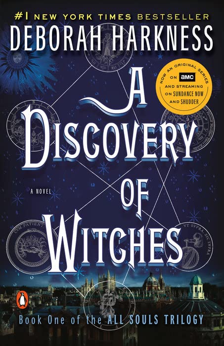 All Souls Series 4 books fanned out showing A Discovery of Witches, Shadow of Night, The Book of Life, and Time's Convert