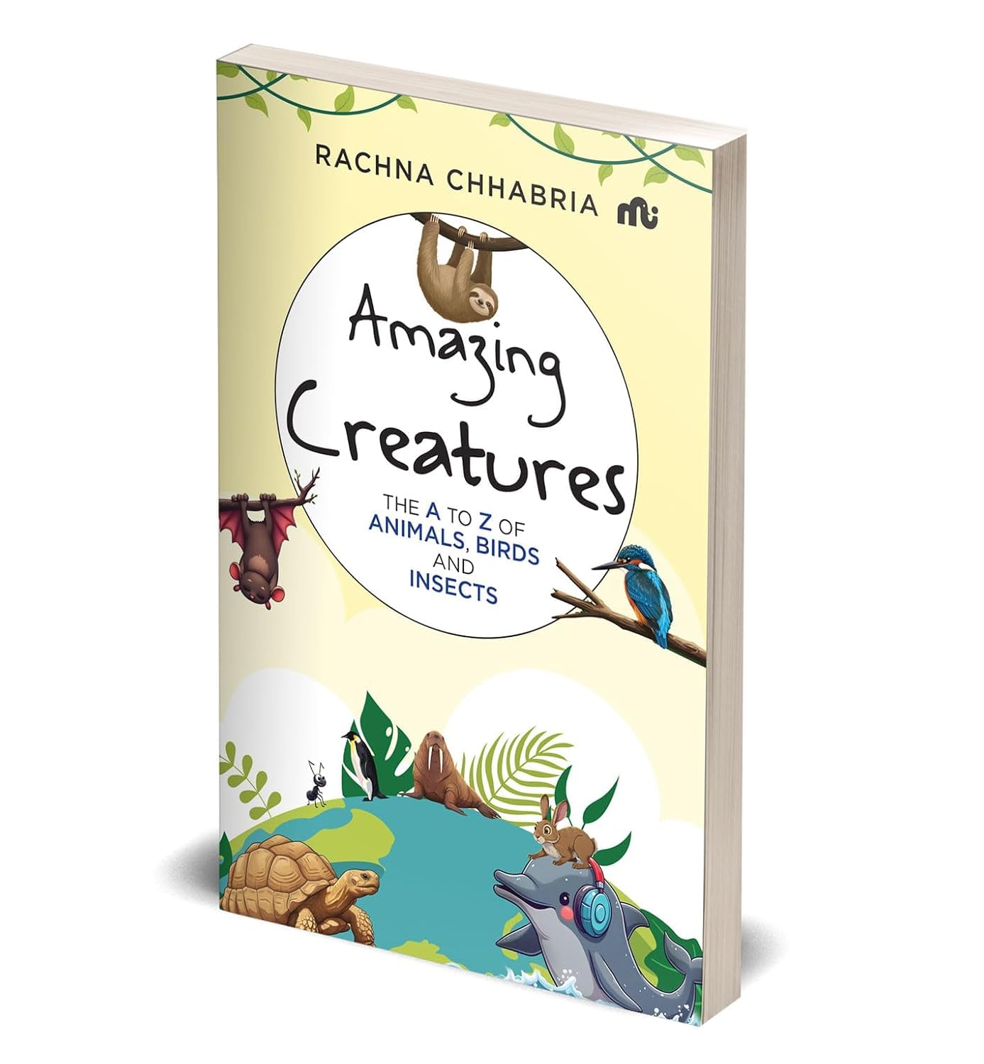 Inside page spread from Amazing Creatures showing an illustrated A-to-Z animal entry with facts about habitat and behavior