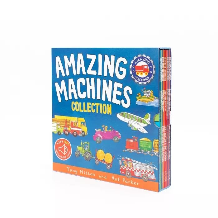 Amazing Machines Collection by Tony Mitton and Ant Parker - front cover of the 10-book paperback set for ages 3-7