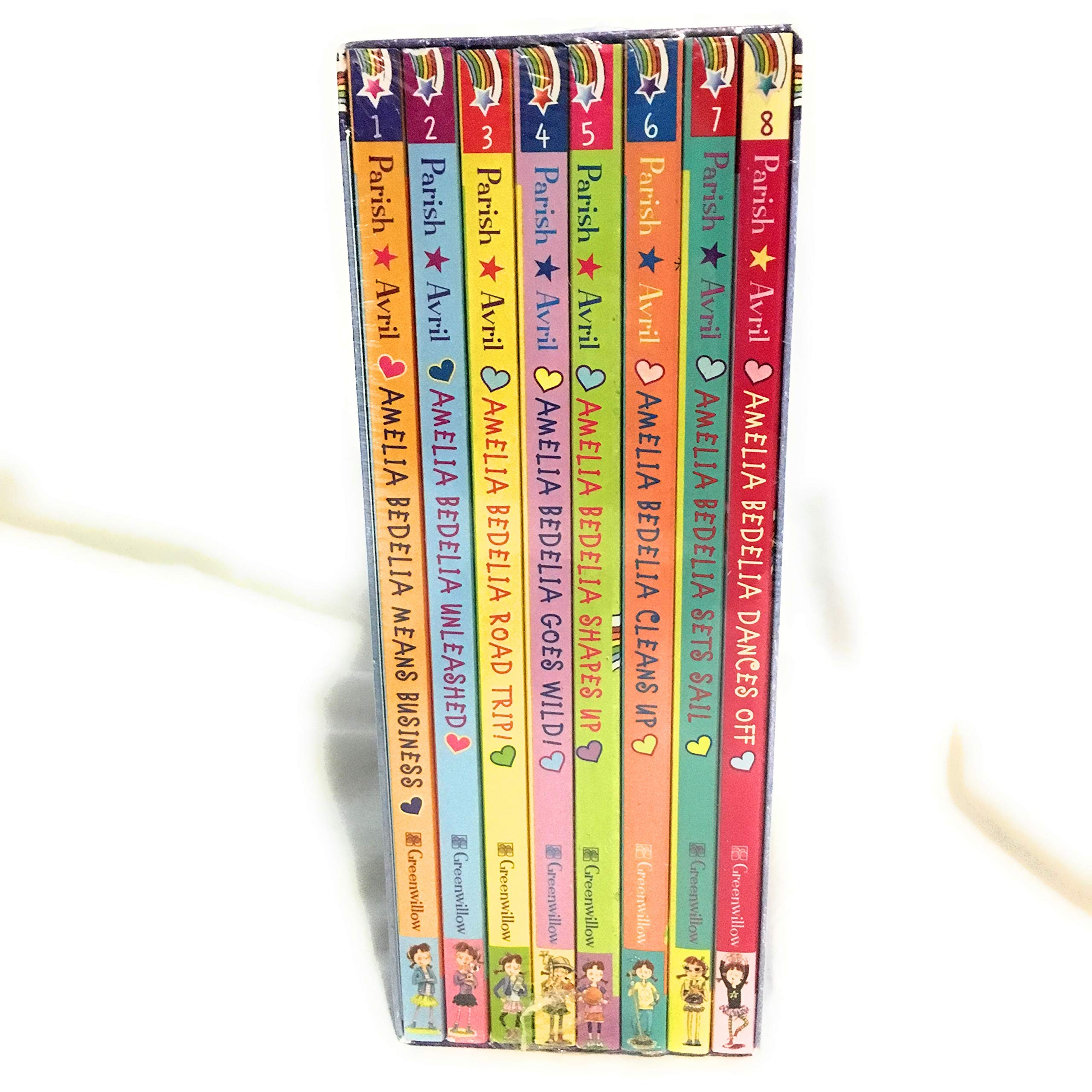 Amelia Bedelia 8-Book Collection Set - all eight paperback chapter books shown fanned out