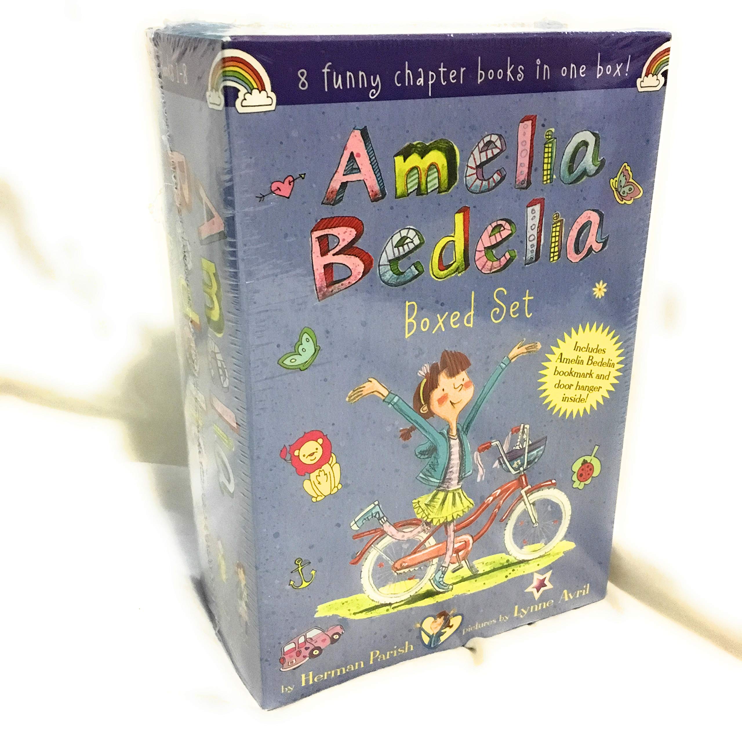 Amelia Bedelia 8-Book Collection Set by Herman Parish - front cover of the paperback boxed set