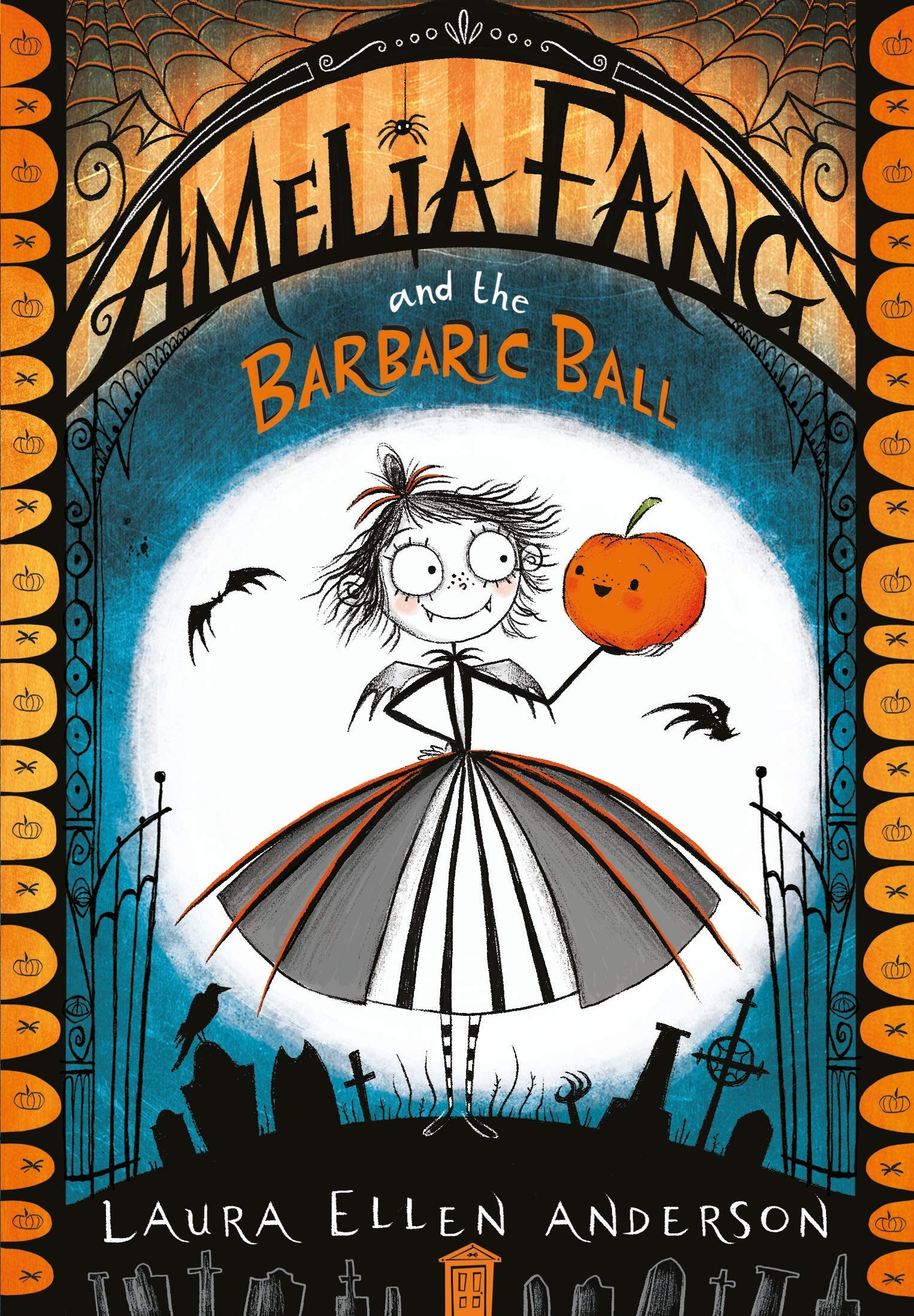 Amelia Fang 7 Books Collection Set by Laura Ellen Anderson, paperback - close-up of Amelia Fang and the Barbaric Ball cover