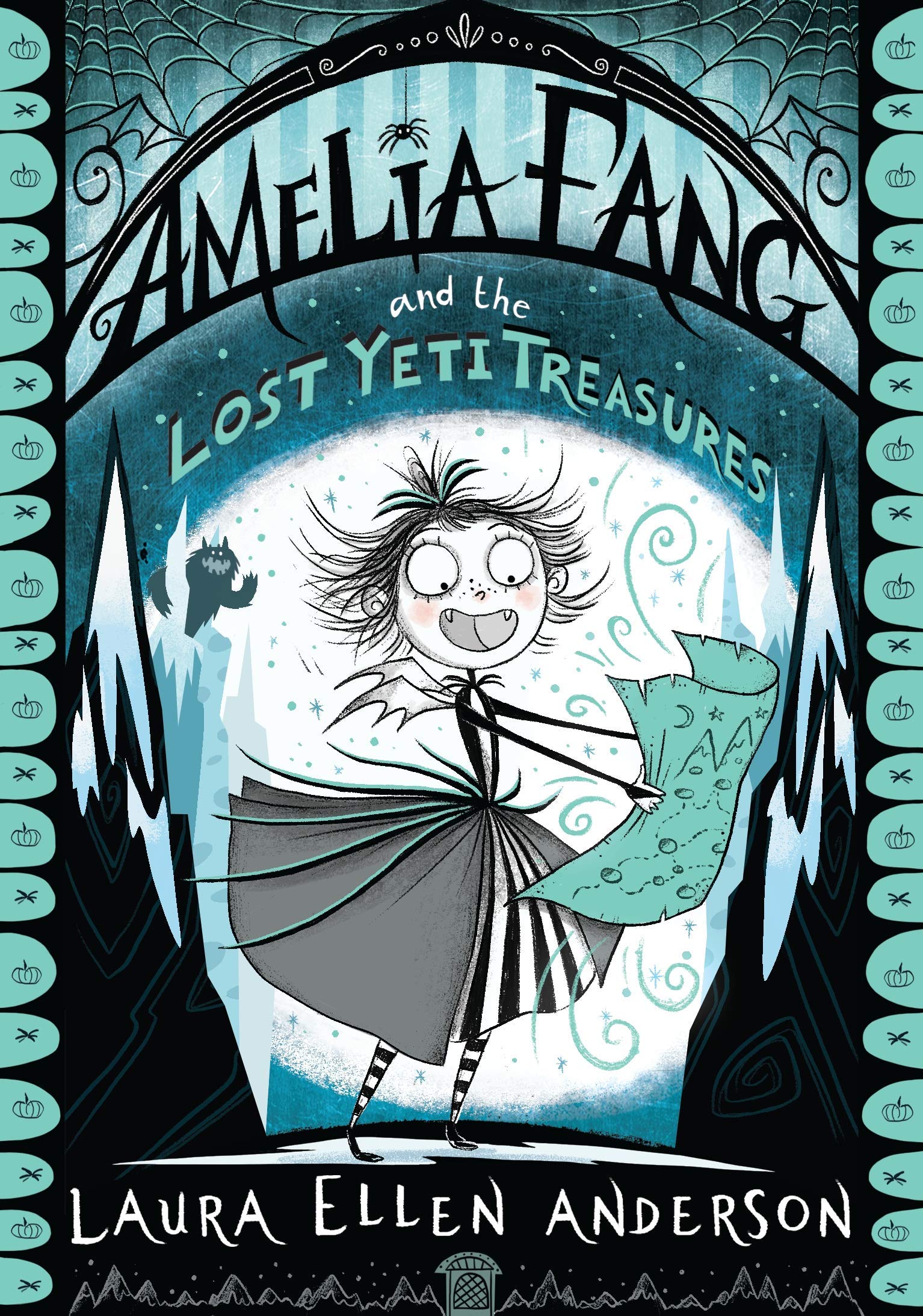 Amelia Fang 7 Books Collection Set by Laura Ellen Anderson, paperback - inside page spread with illustration