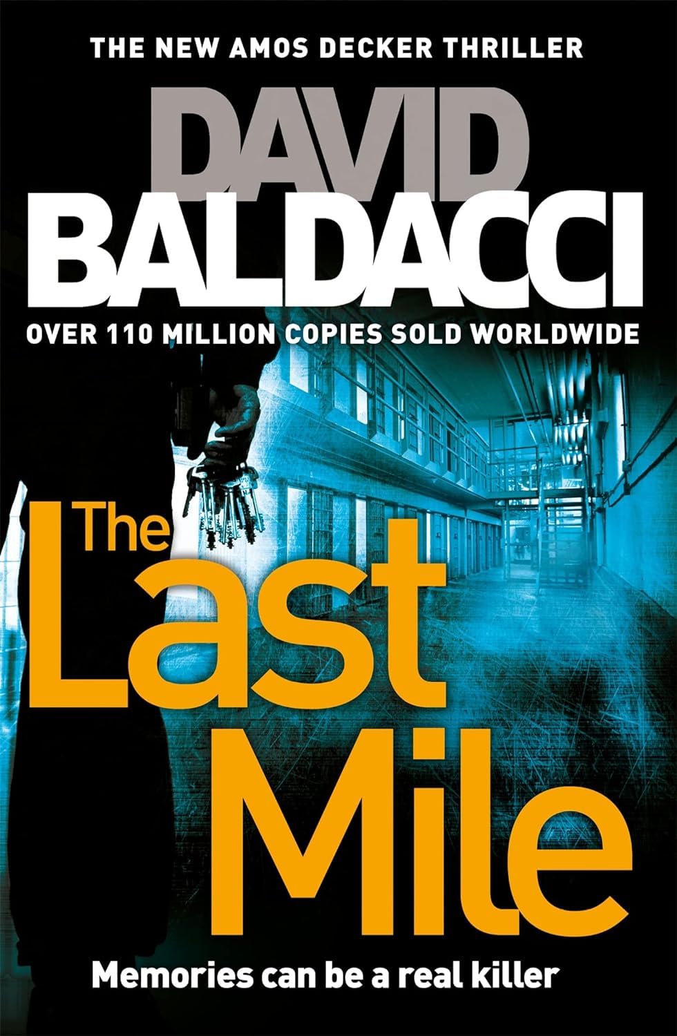 Close-up of the Amos Decker paperback set showing the Pan Macmillan publisher imprint on the spine.