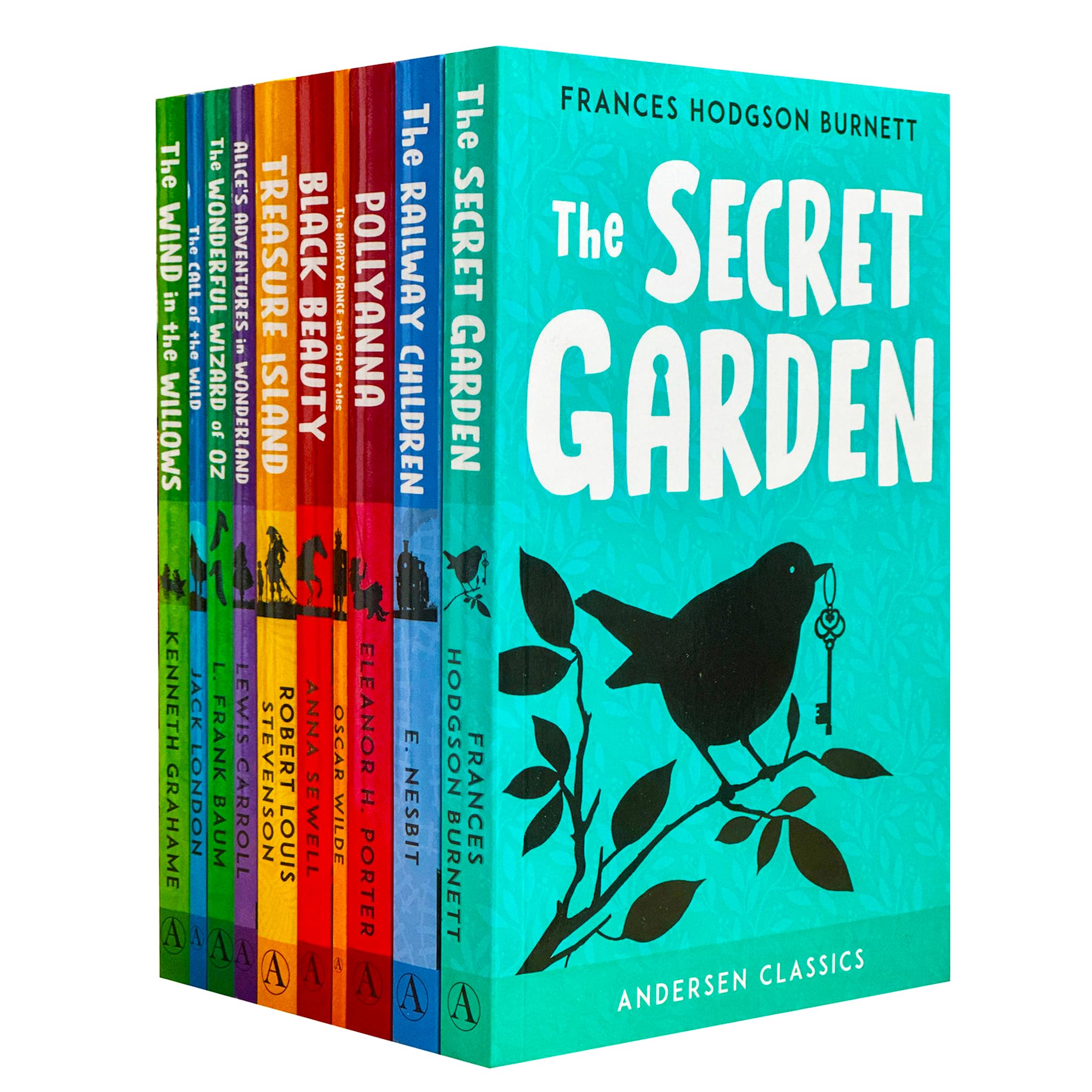 Andersen Press Children's Classics 10 Books Collection Set paperback front cover, including The Secret Garden and Black Beauty