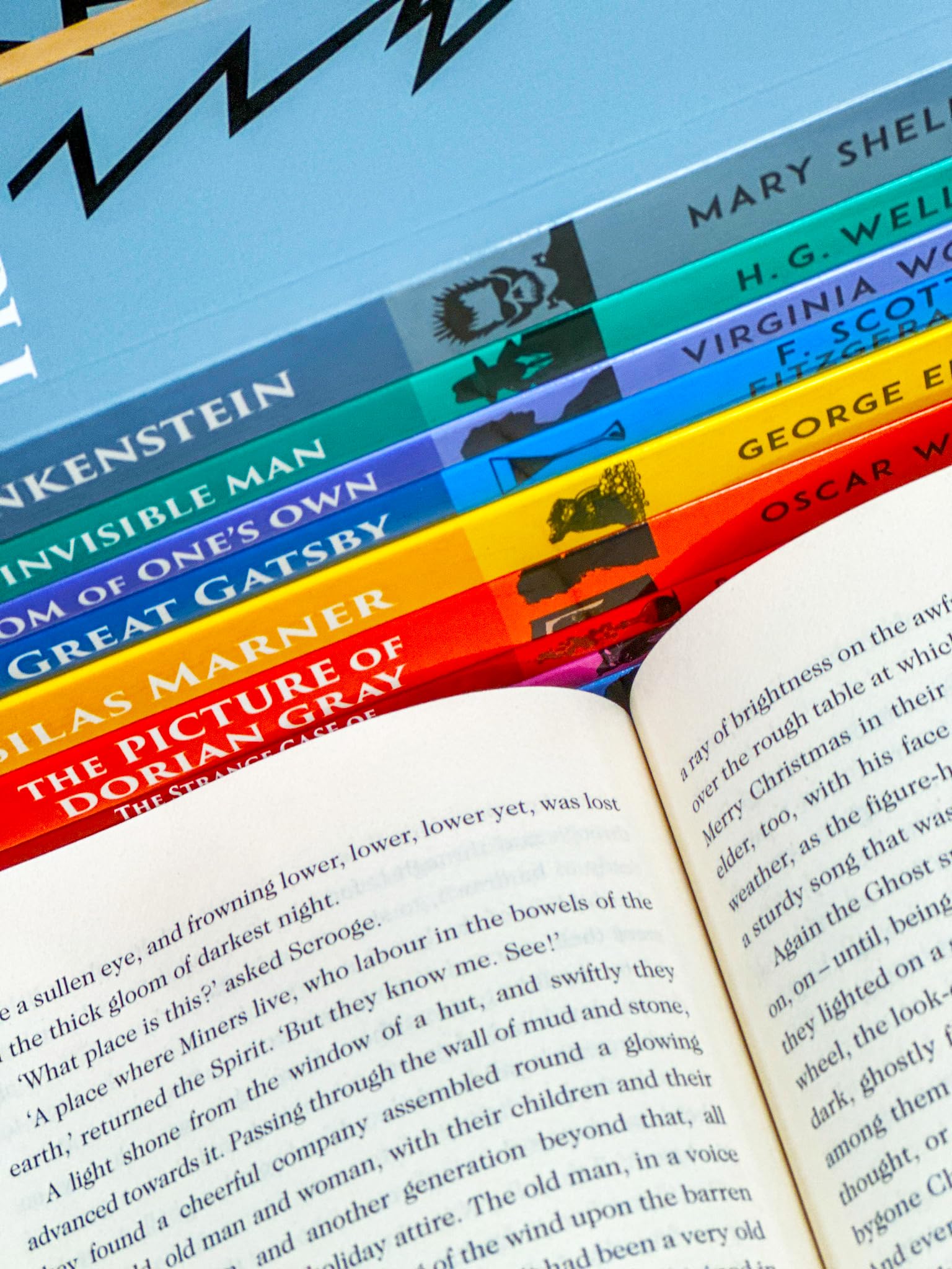 Full ten-book spread of the Andersen Press Young Adult Classics paperback collection, including The Great Gatsby and The Invisible Man