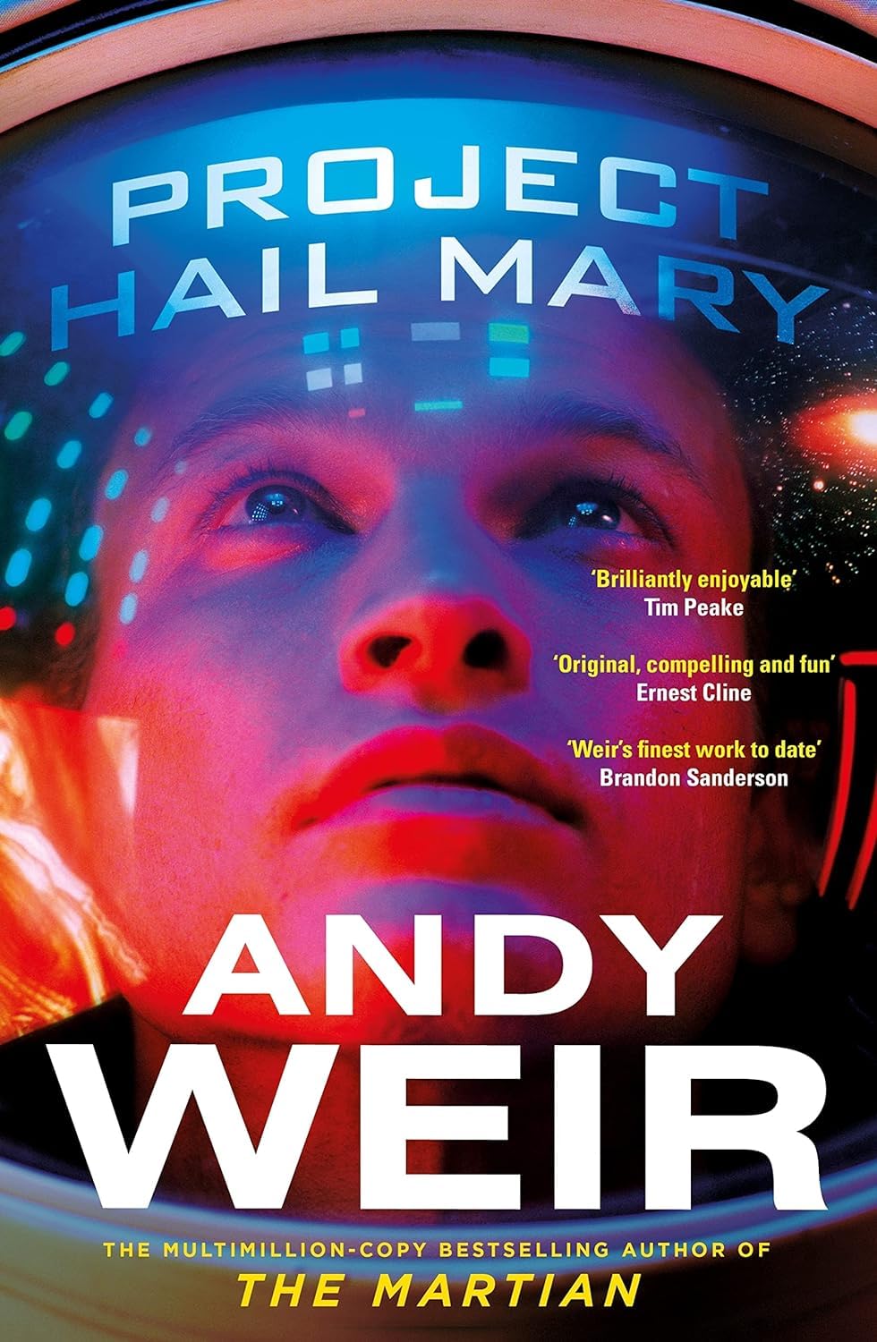 Back cover view of the Andy Weir 3-book paperback set showing synopsis text for the science fiction collection.