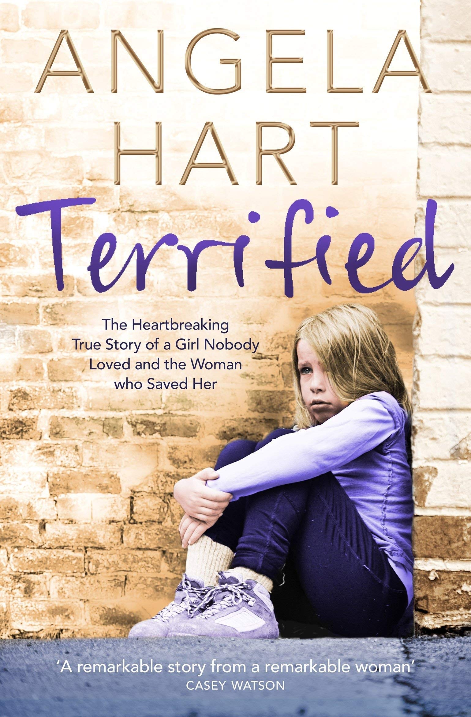 Close-up of Angela Hart foster care memoir paperback covers, showing cover art and title details for the 6-book set.