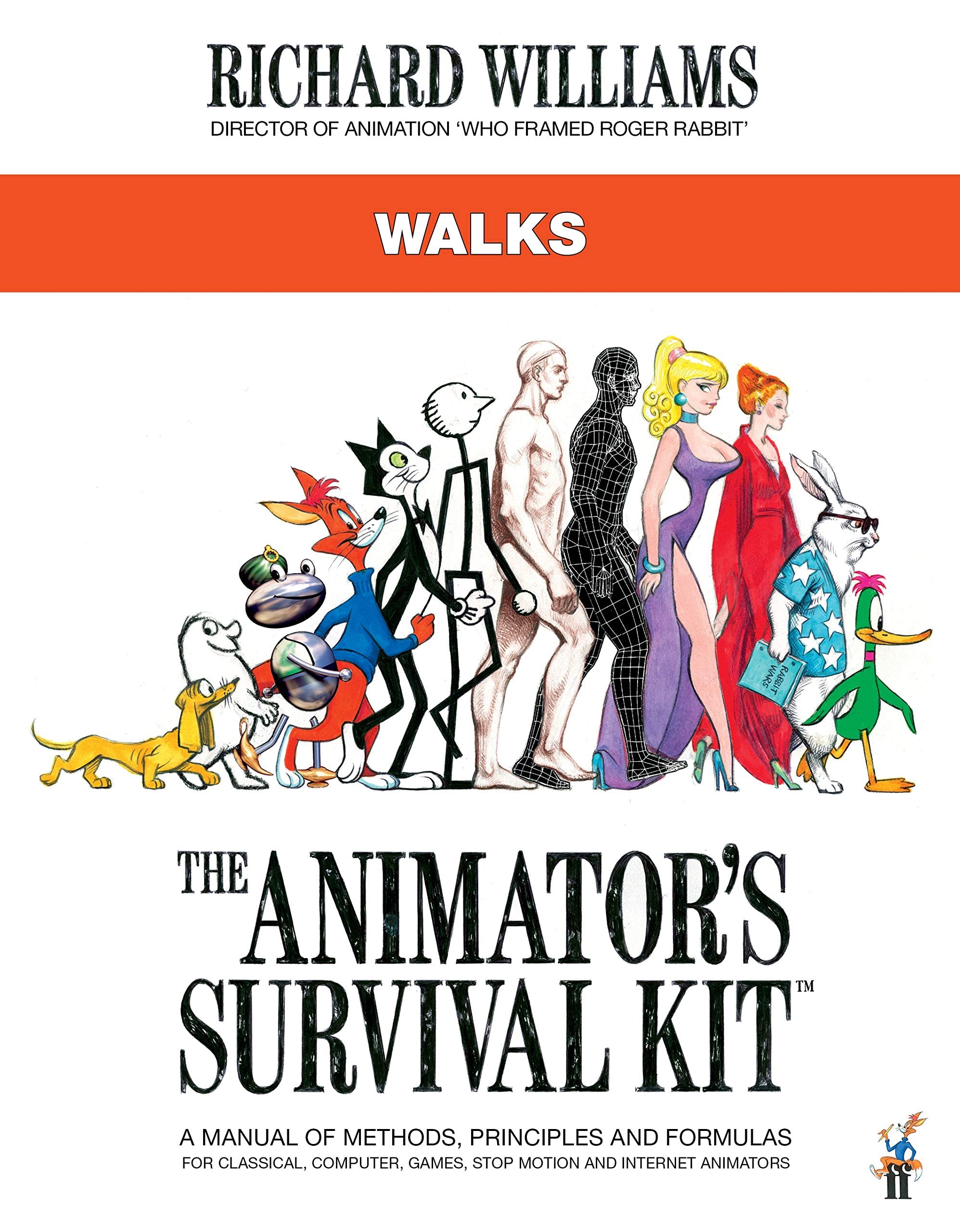 Inside page spread from The Animator's Survival Kit showing illustrated animation breakdowns