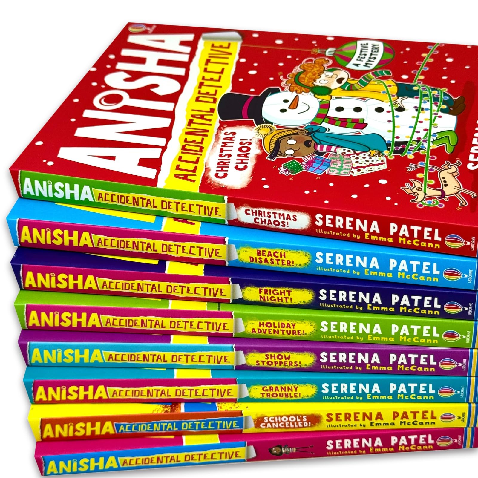 Anisha, Accidental Detective 8 Books Collection Set - back cover and spine detail of the Serena Patel paperback series