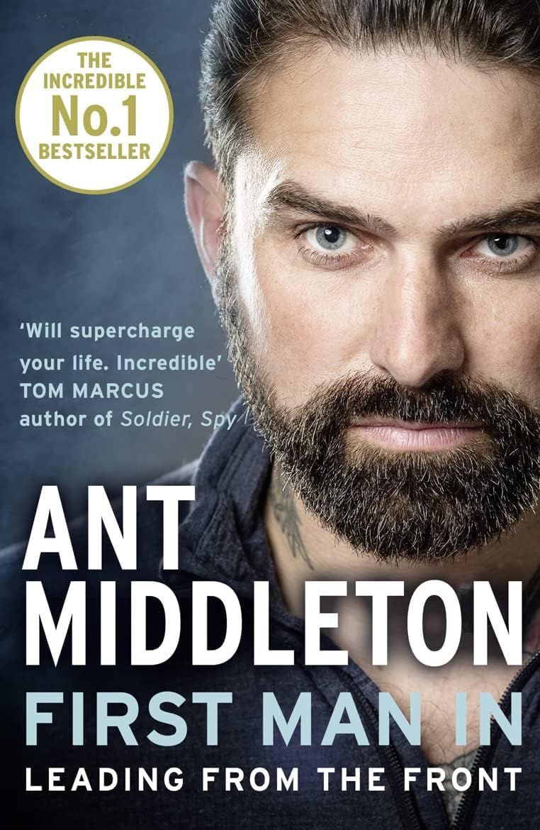 Close-up of The Wall hardcover and Mental Fitness paperback covers from the Ant Middleton Collection