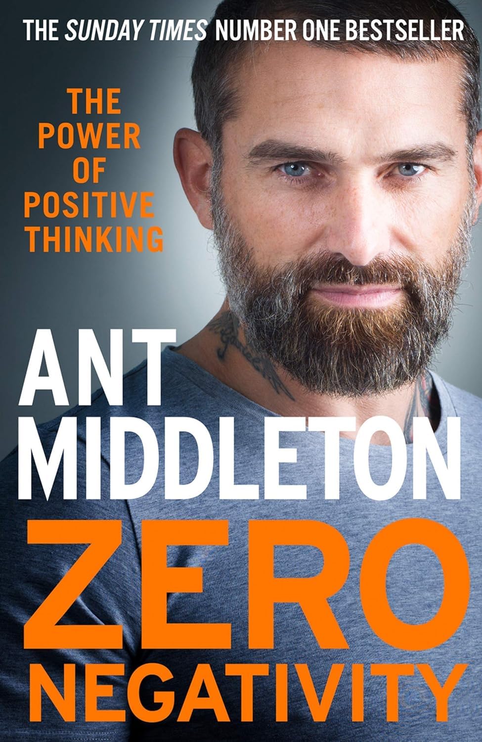 Zero Negativity paperback cover alongside the full Ant Middleton 5 book non-fiction set