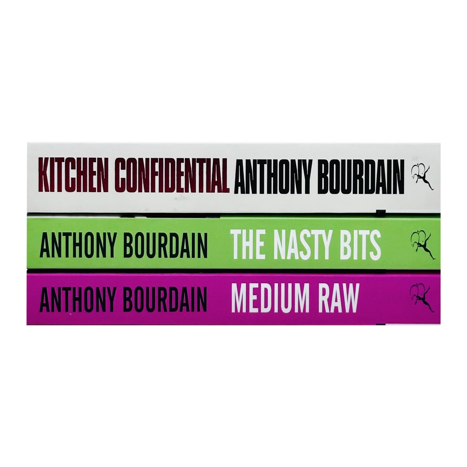 Close-up of Kitchen Confidential paperback cover by Anthony Bourdain