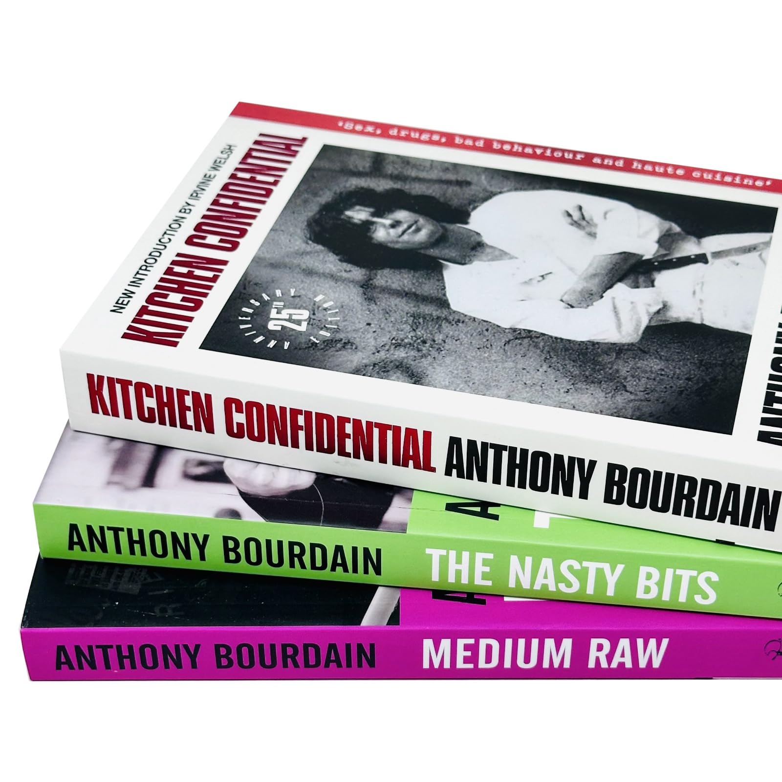 The Nasty Bits paperback cover by Anthony Bourdain from the 3-book collection set