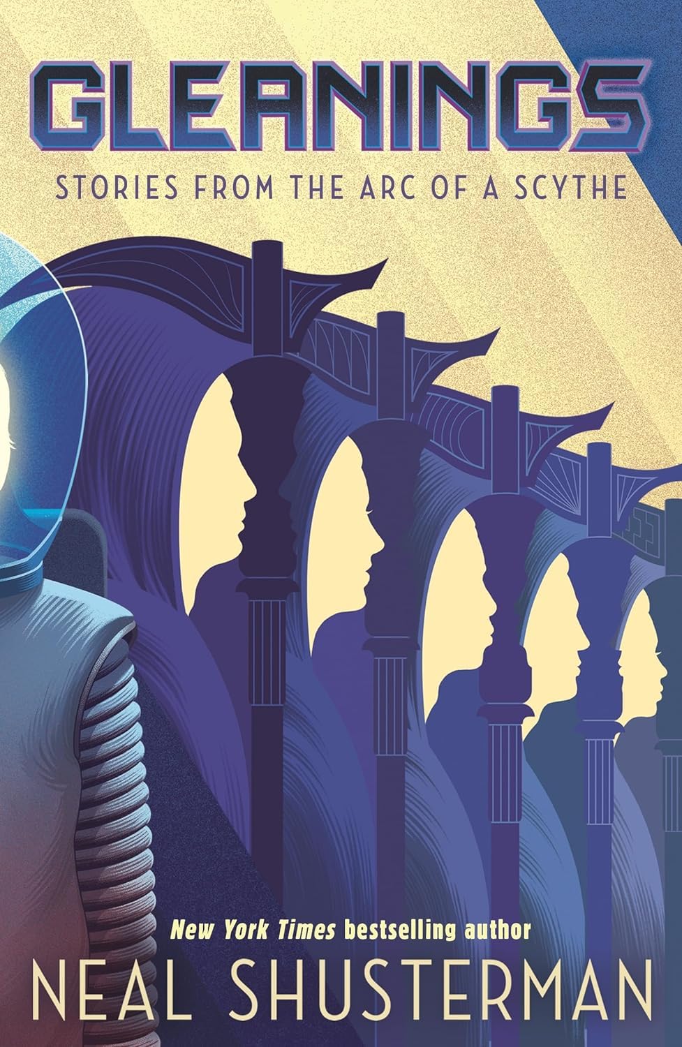 All four paperback books in the Arc of a Scythe collection set fanned out together