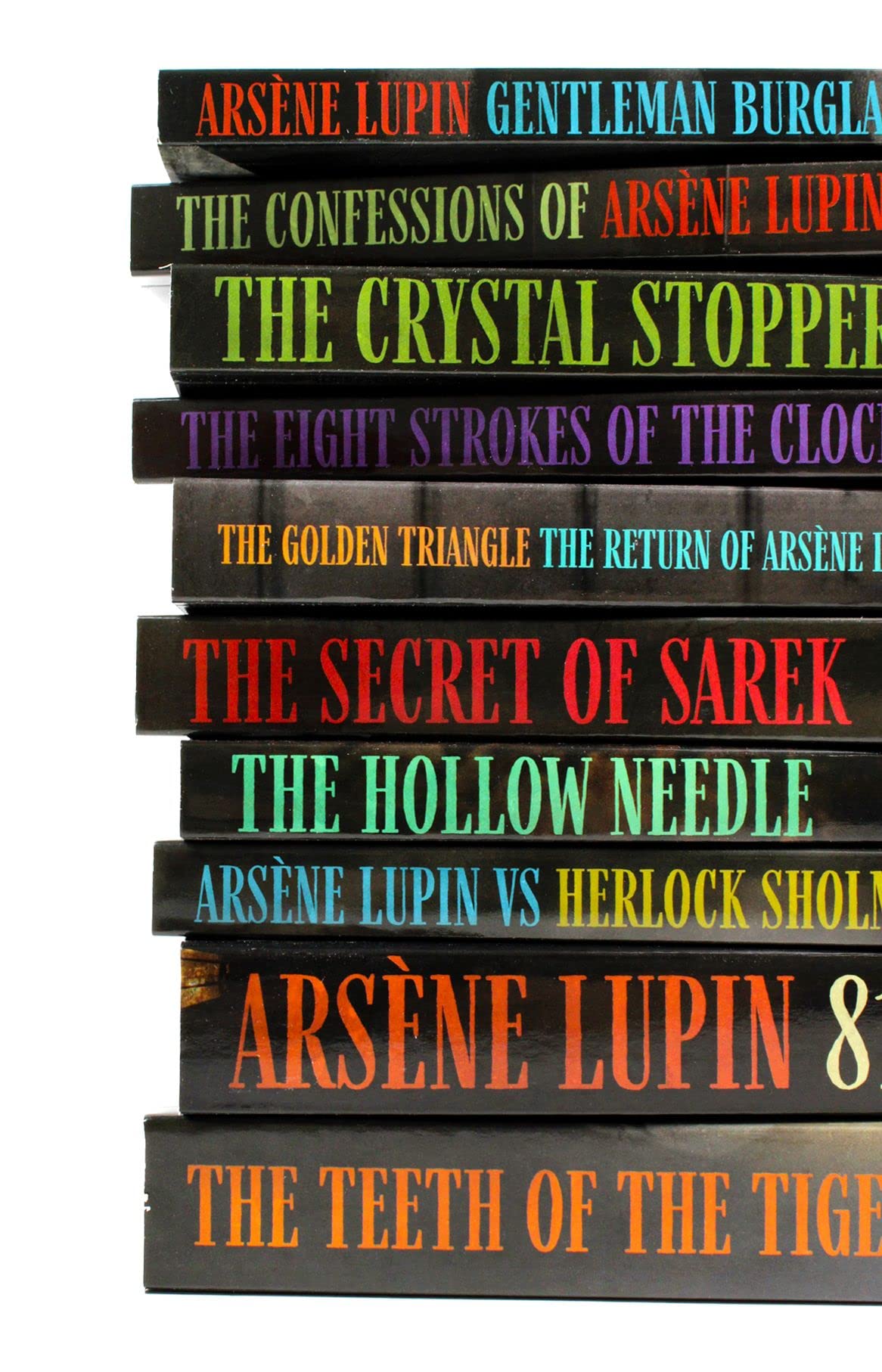 Full Arsène Lupin box set fanned out displaying every paperback cover