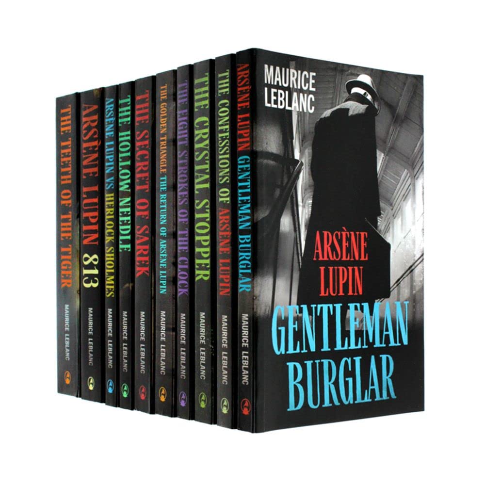 Close-up of an Arsène Lupin paperback back cover with book description