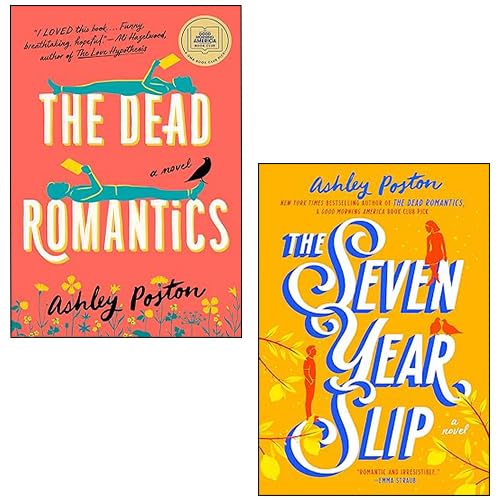Front cover of Ashley Poston 2 Books Collection Set paperback featuring The Seven Year Slip and The Dead Romantics