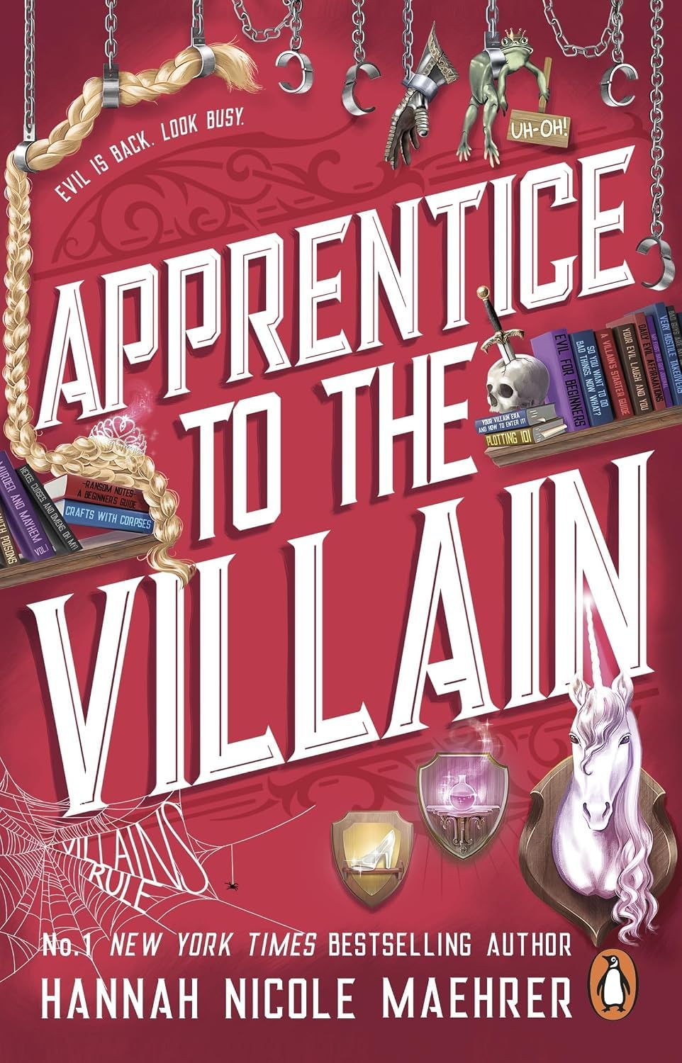 Close-up front cover of Apprentice to the Villain paperback by Hannah Nicole Maehrer