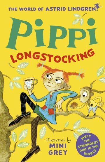 Astrid Lindgren 14 Books Collection Set, paperback, ages 7-9 — overhead view of all 14 books laid flat side by side.