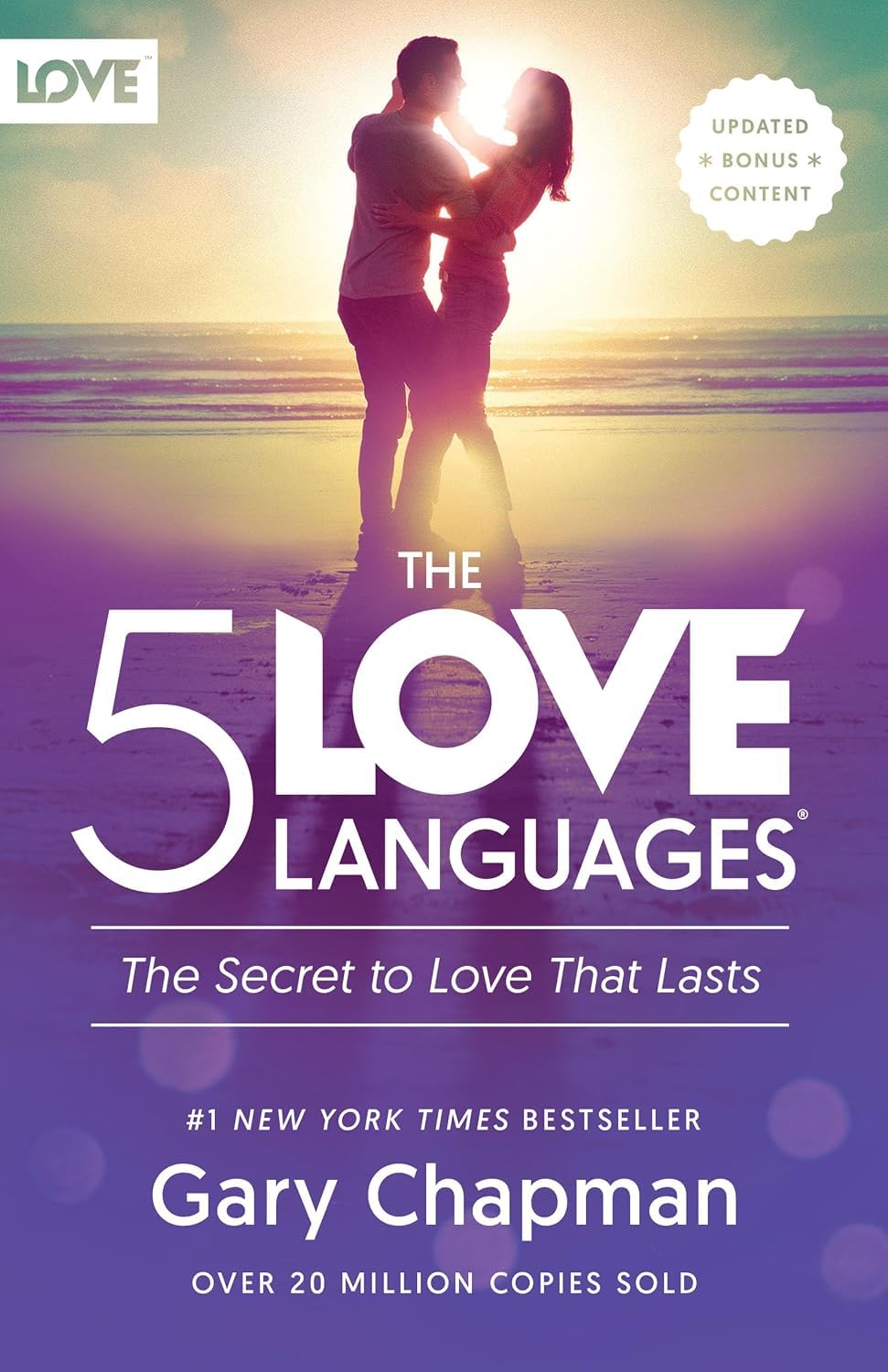Close-up cover of The 5 Love Languages by Gary Chapman paperback relationship book