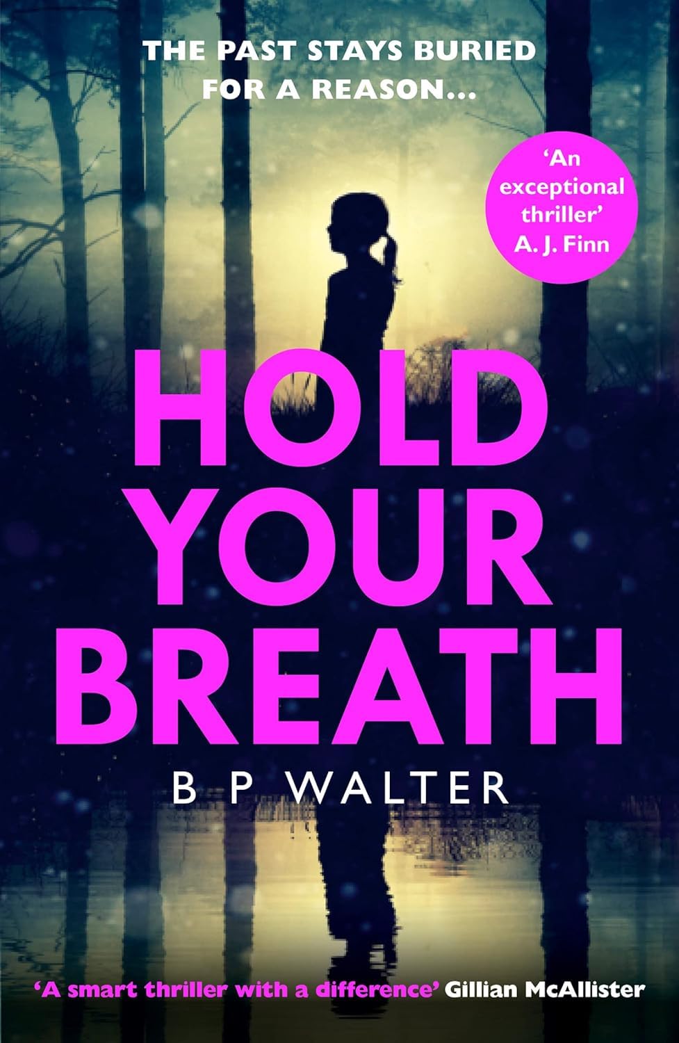 Close-up of the Hold Your Breath paperback cover by B P Walter from the 4-book thriller collection