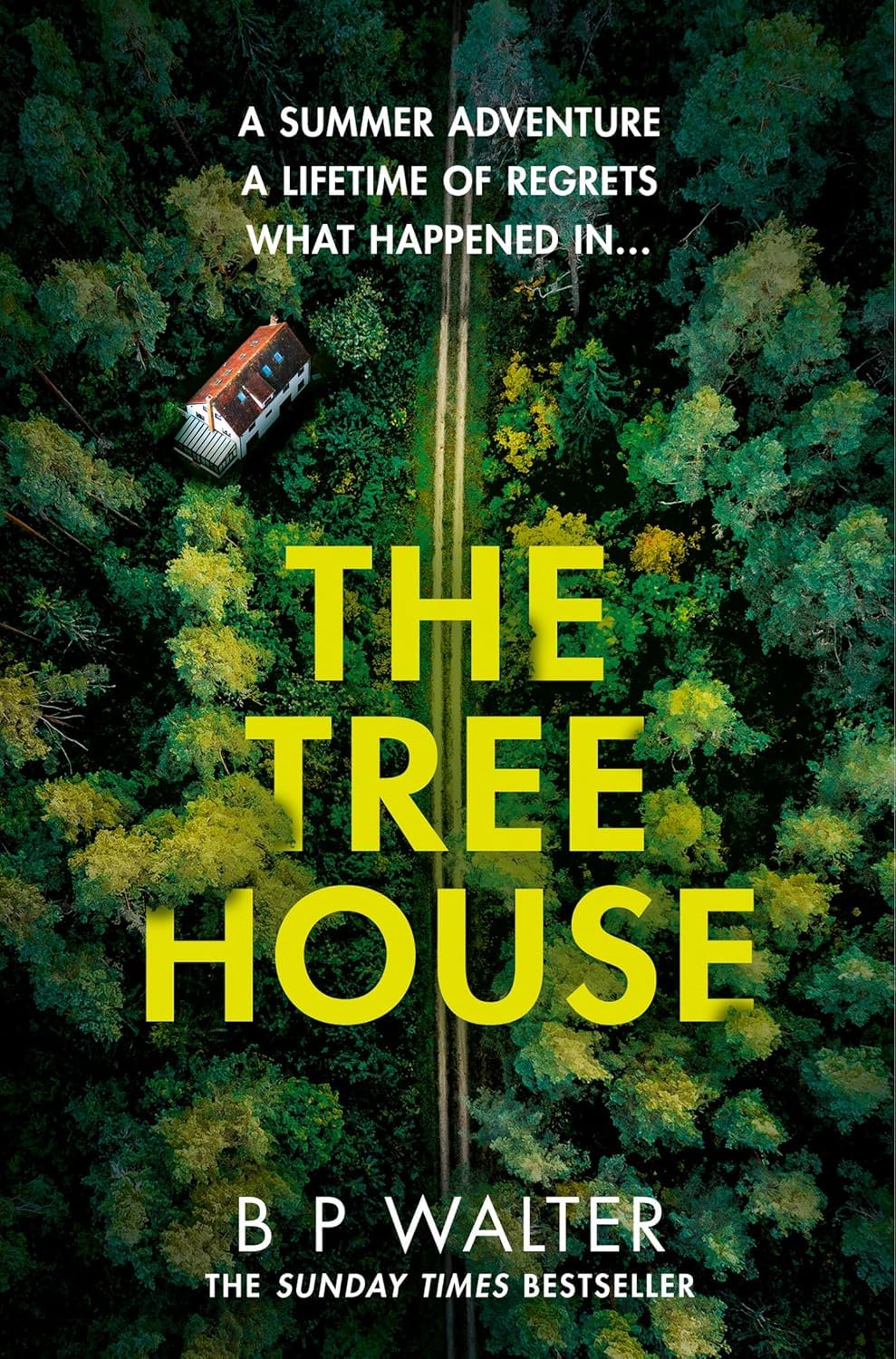 All four B P Walter paperback thrillers fanned out together, including The Treehouse and The Garden Party