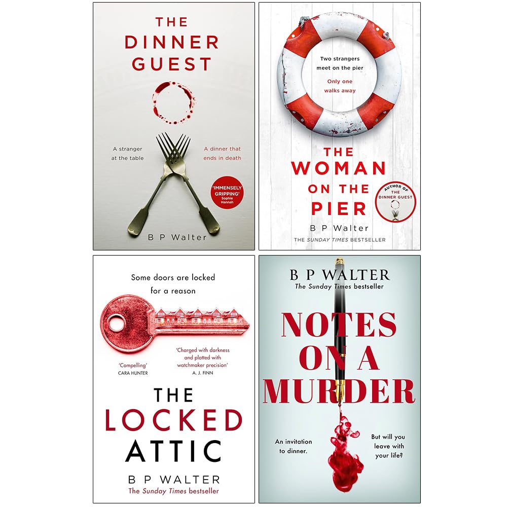 B. P. Walter 4 Books Collection Set paperback front cover featuring The Dinner Guest