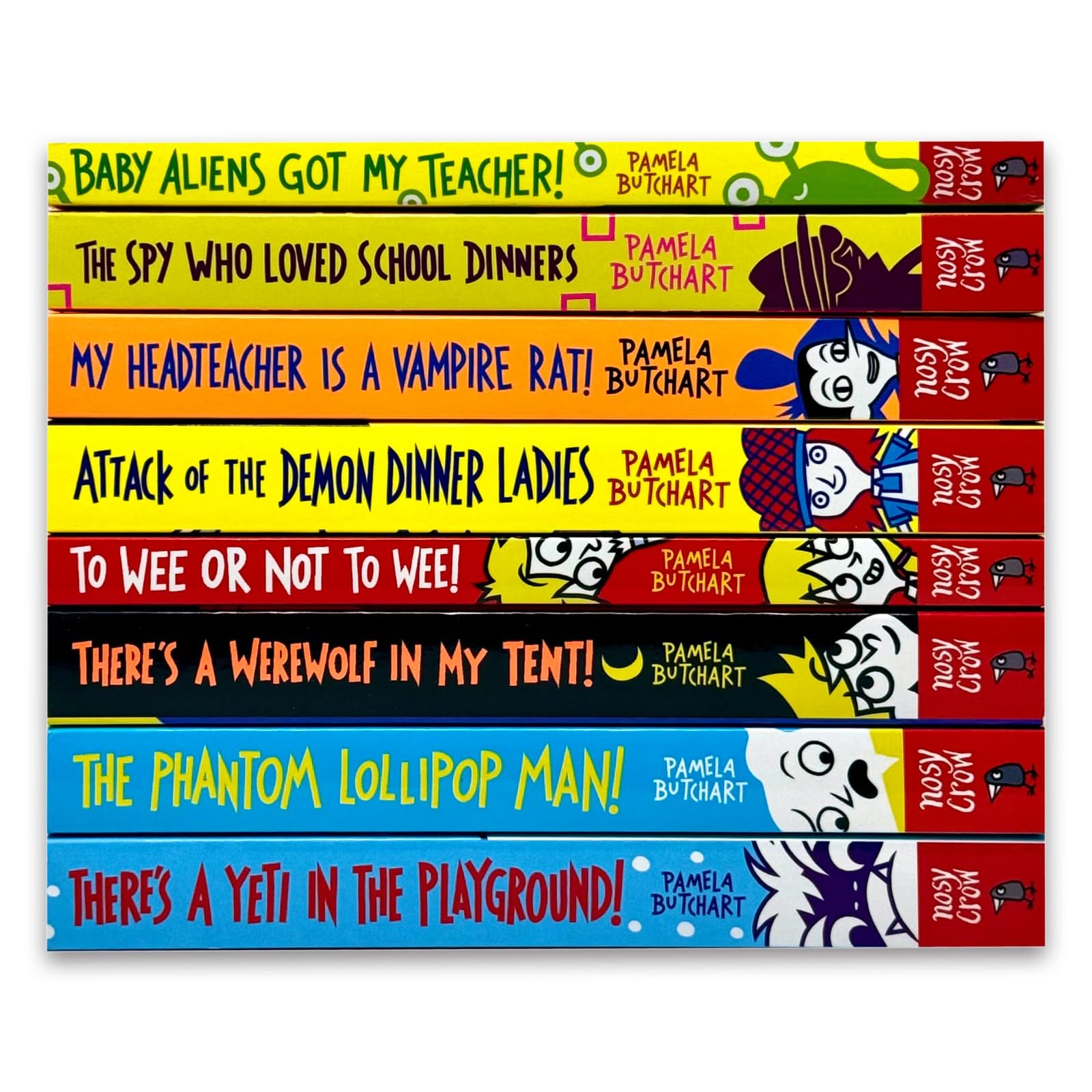 Baby Aliens Izzy and Friends 8-book paperback set - all eight book covers fanned out together