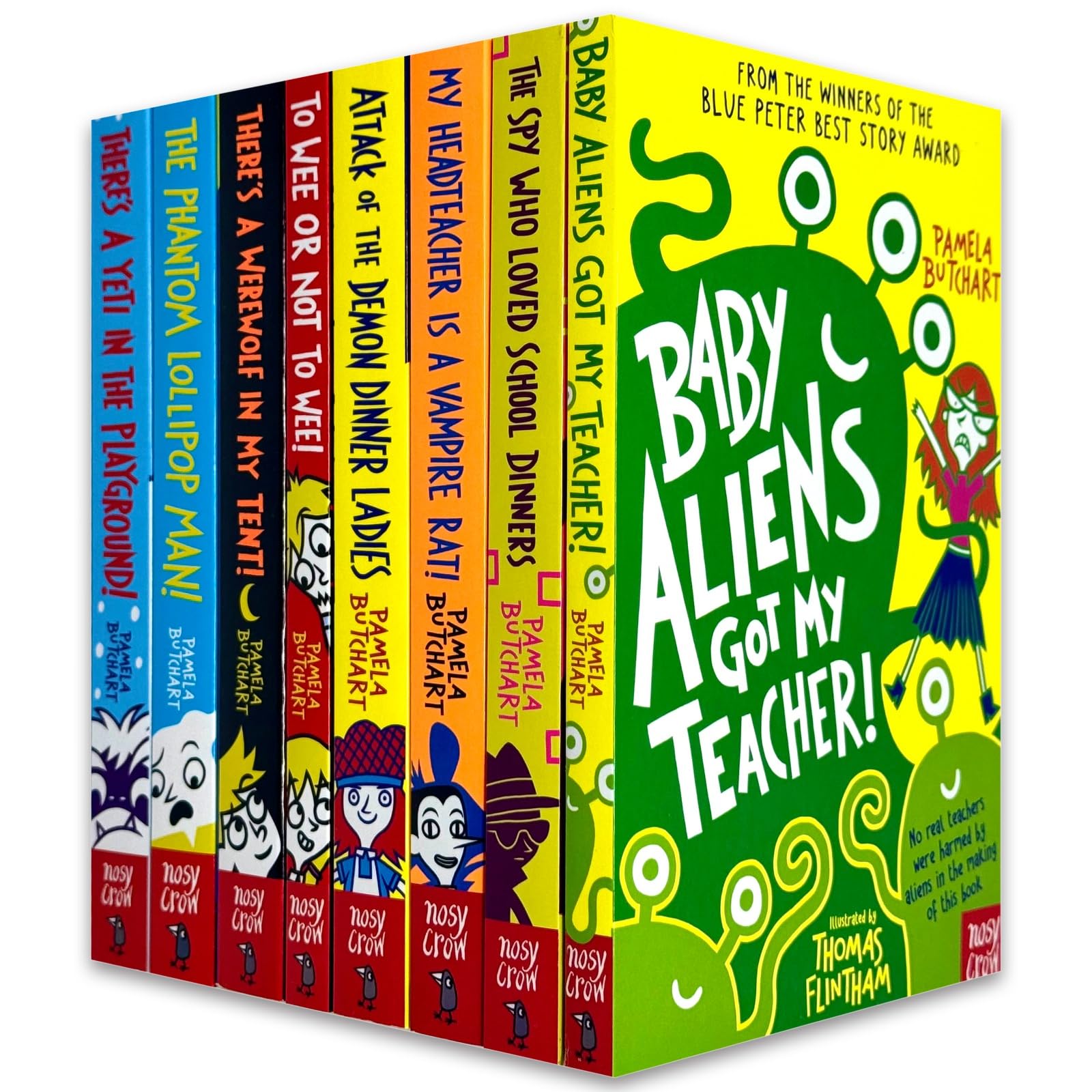 Baby Aliens Izzy and Friends 8 Books Collection Set by Pamela Butchart - front cover of the paperback set