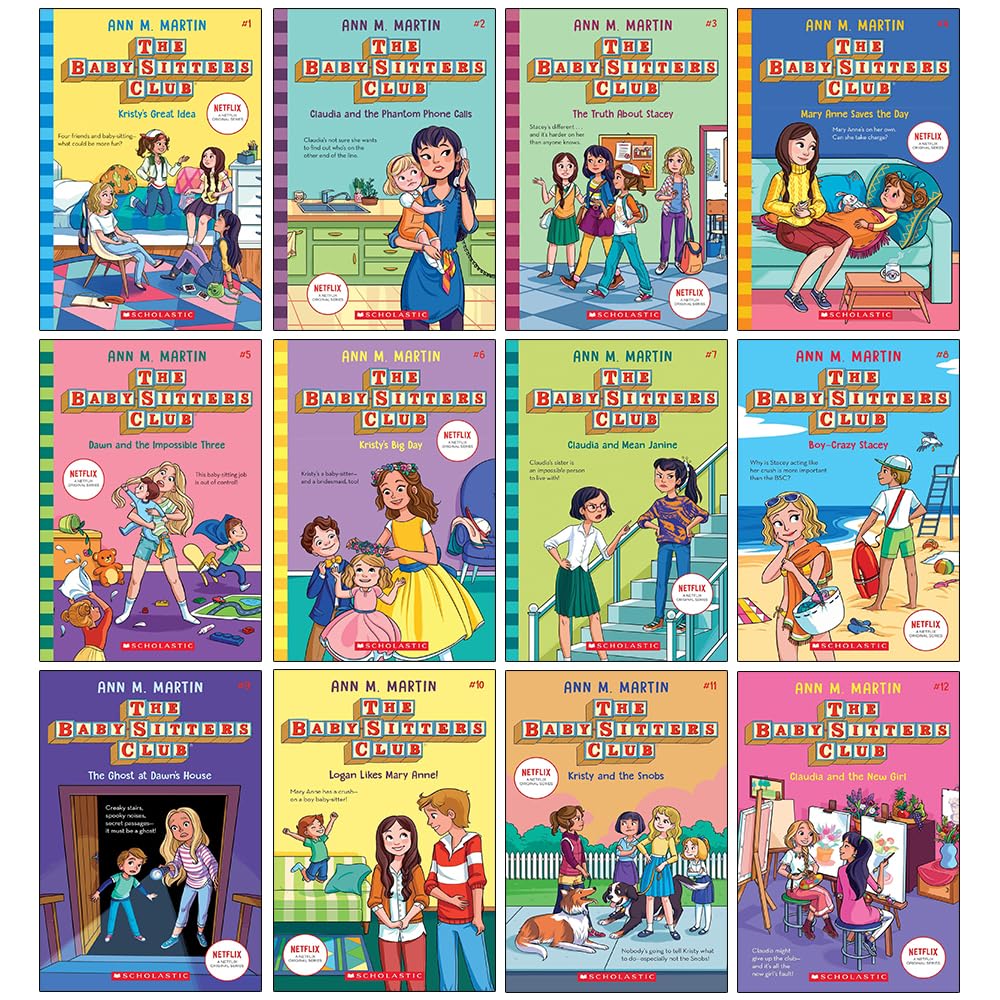 The Baby-Sitters Club Books 1-12 Collection Set by Ann M. Martin paperback front cover