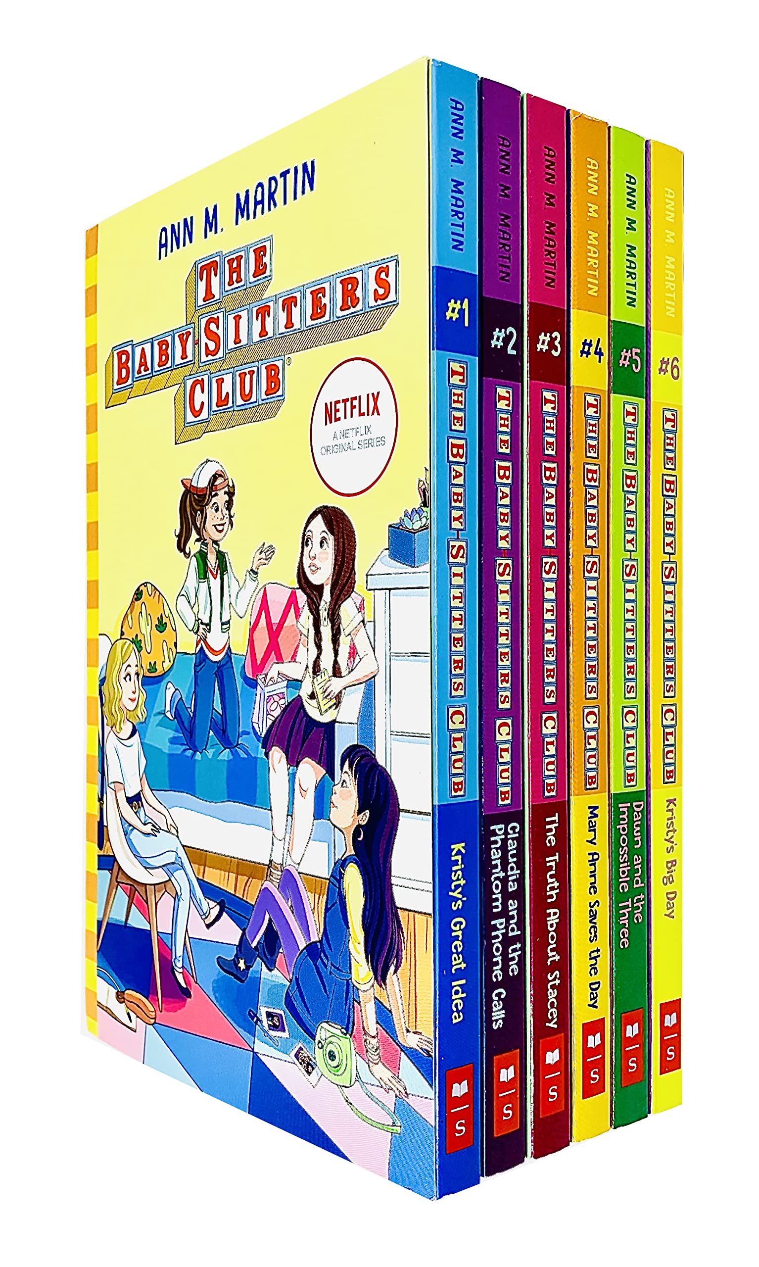 The Baby-Sitters Club Books 1-6 Collection Set by Ann M. Martin, Netflix Edition paperback front cover
