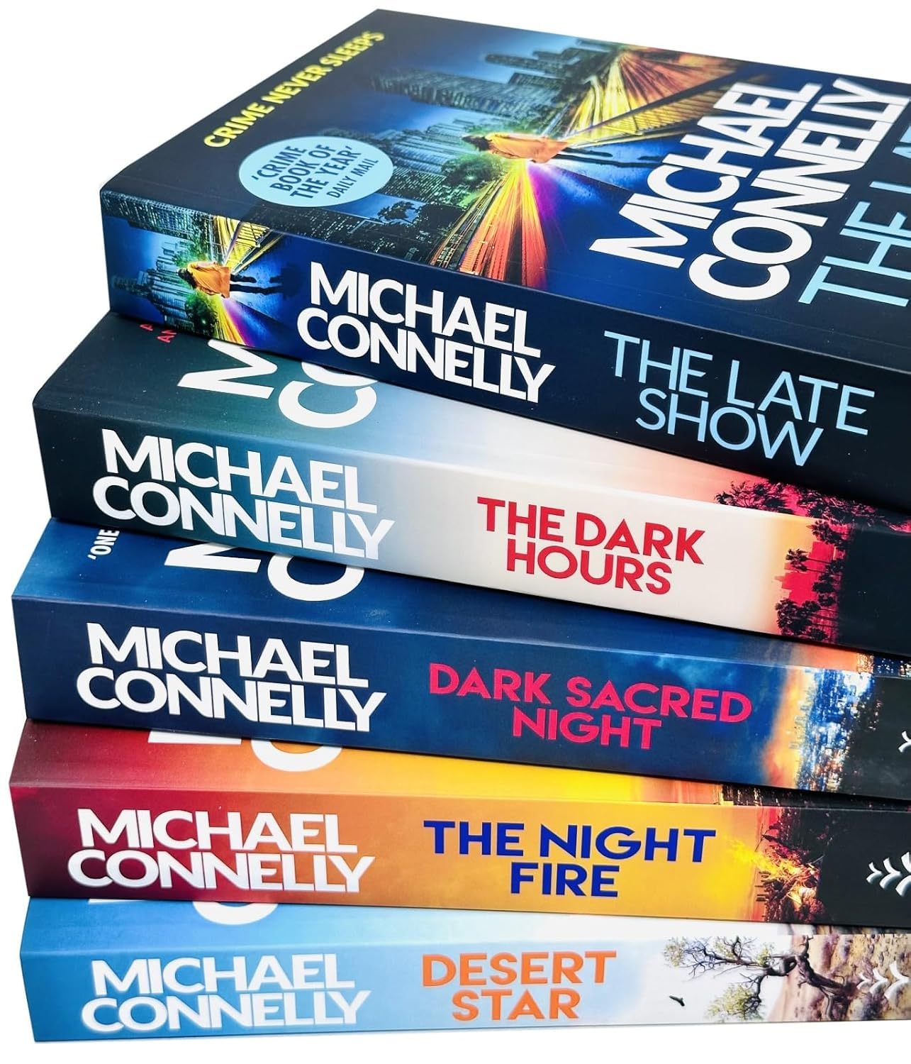 Dark Sacred Night paperback cover, book 2 of the Ballard and Bosch series by Michael Connelly
