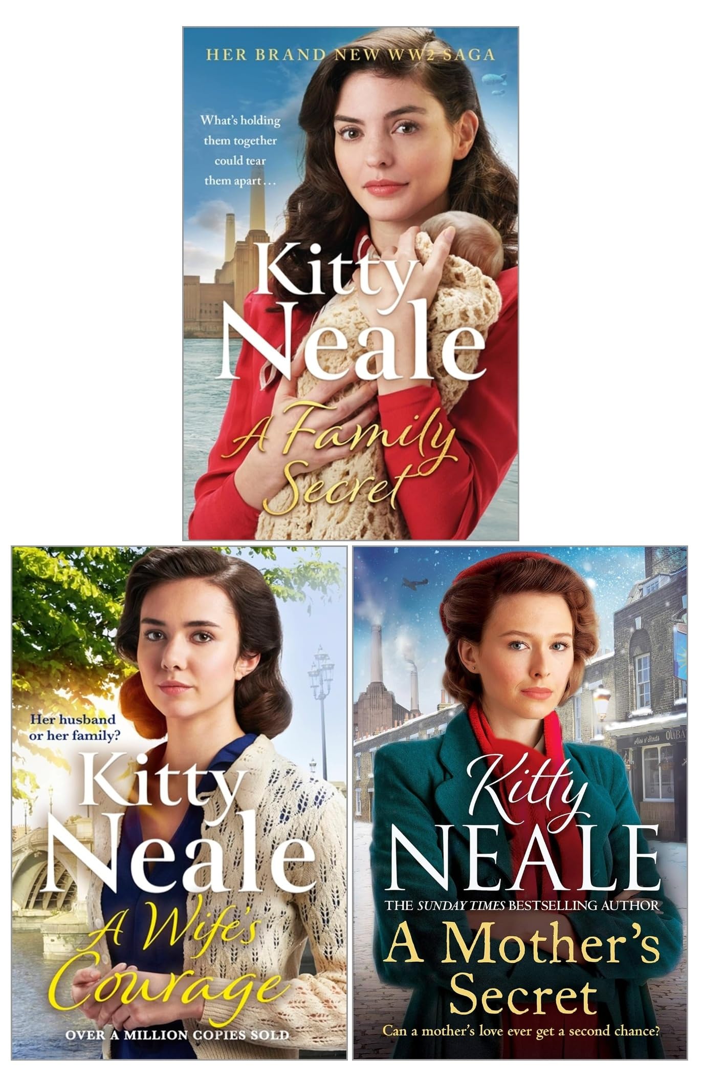 Battersea Tavern Series 3 Books Collection Set by Kitty Neale - front cover of A Mother's Secret paperback