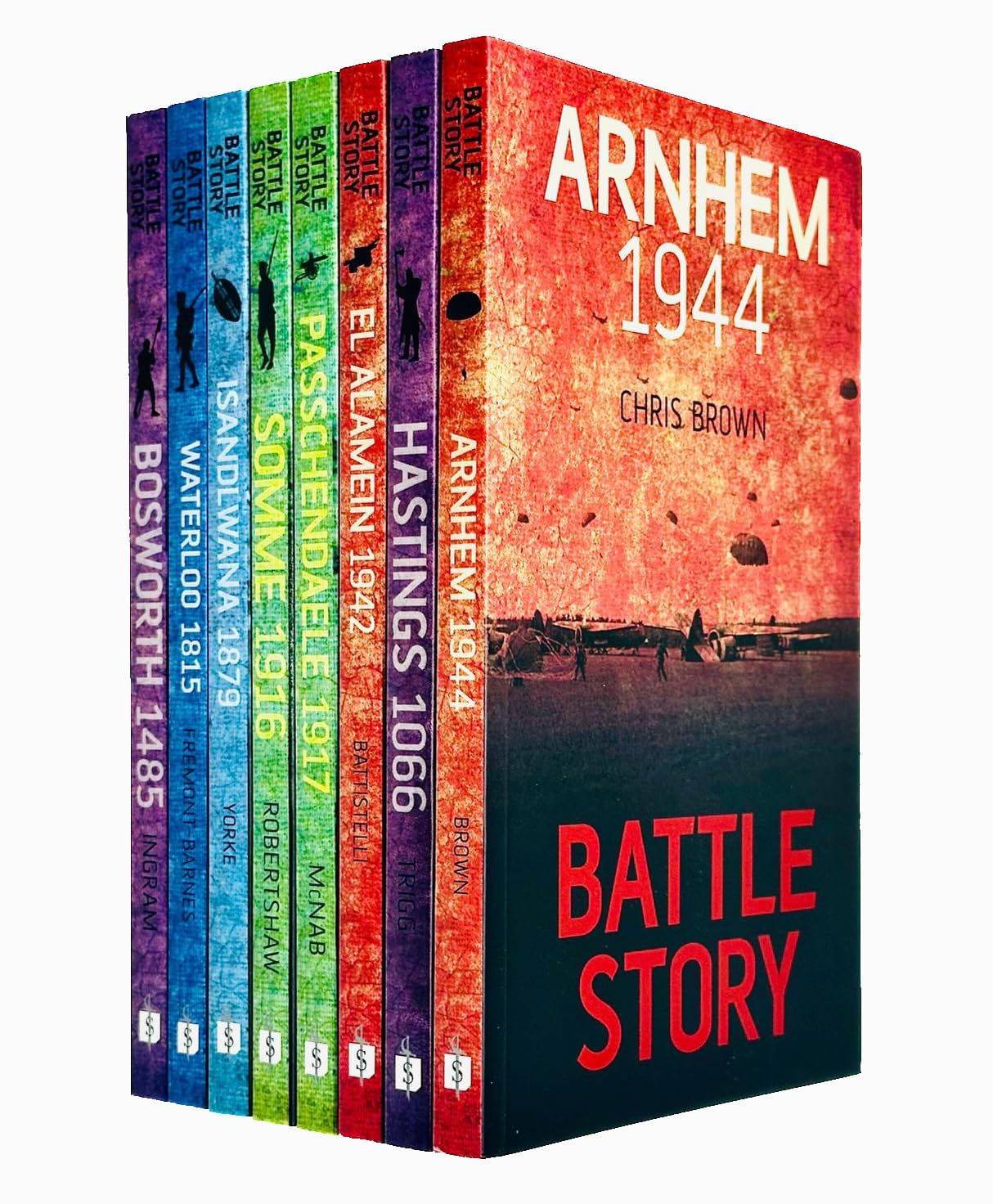 Battle Story 8 Books Collection Set paperback front cover, Hastings 1066 to Arnhem 1944 military history box set
