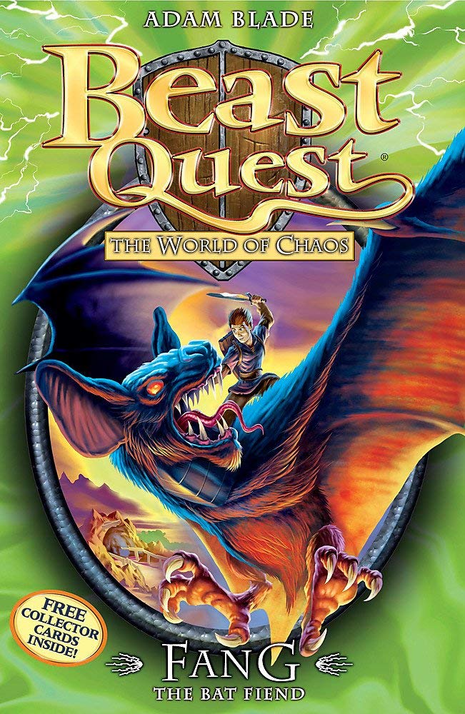 Inside page spread of a Beast Quest paperback book showing chapter text and illustration