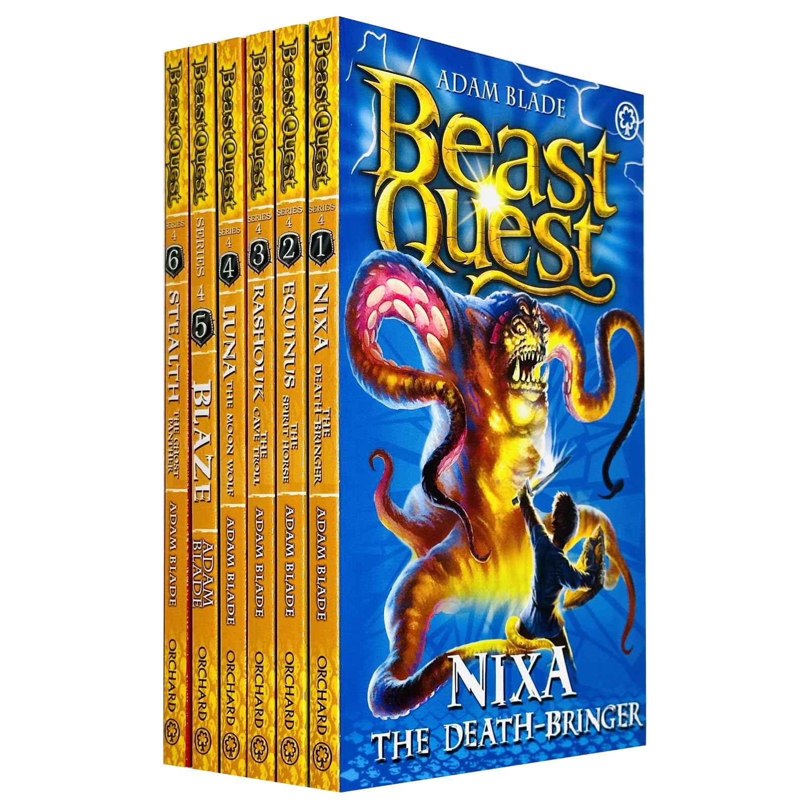 Beast Quest Series 4 by Adam Blade 6 book paperback collection set front cover
